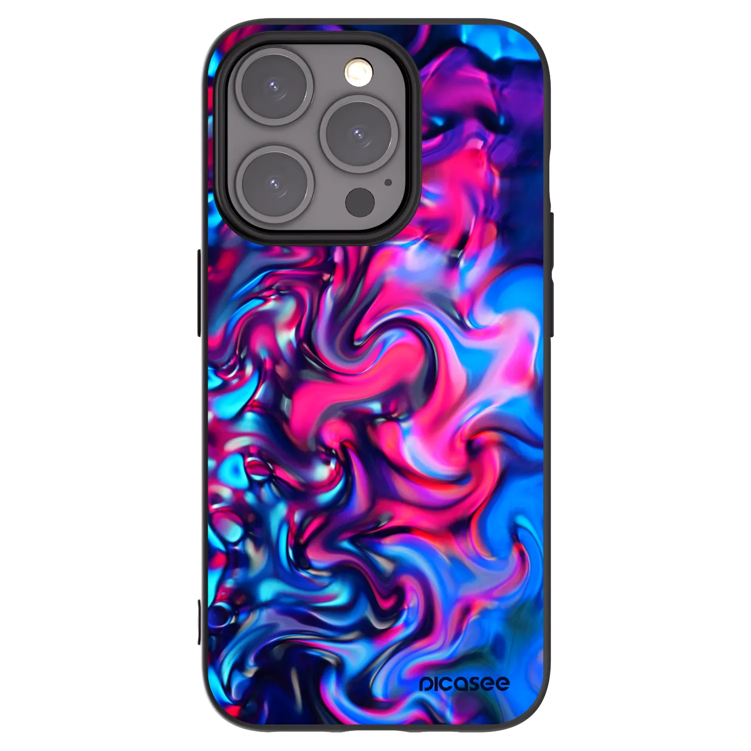 Picasee husă neagră din silicon pentru Apple iPhone 15 Pro - Redlight