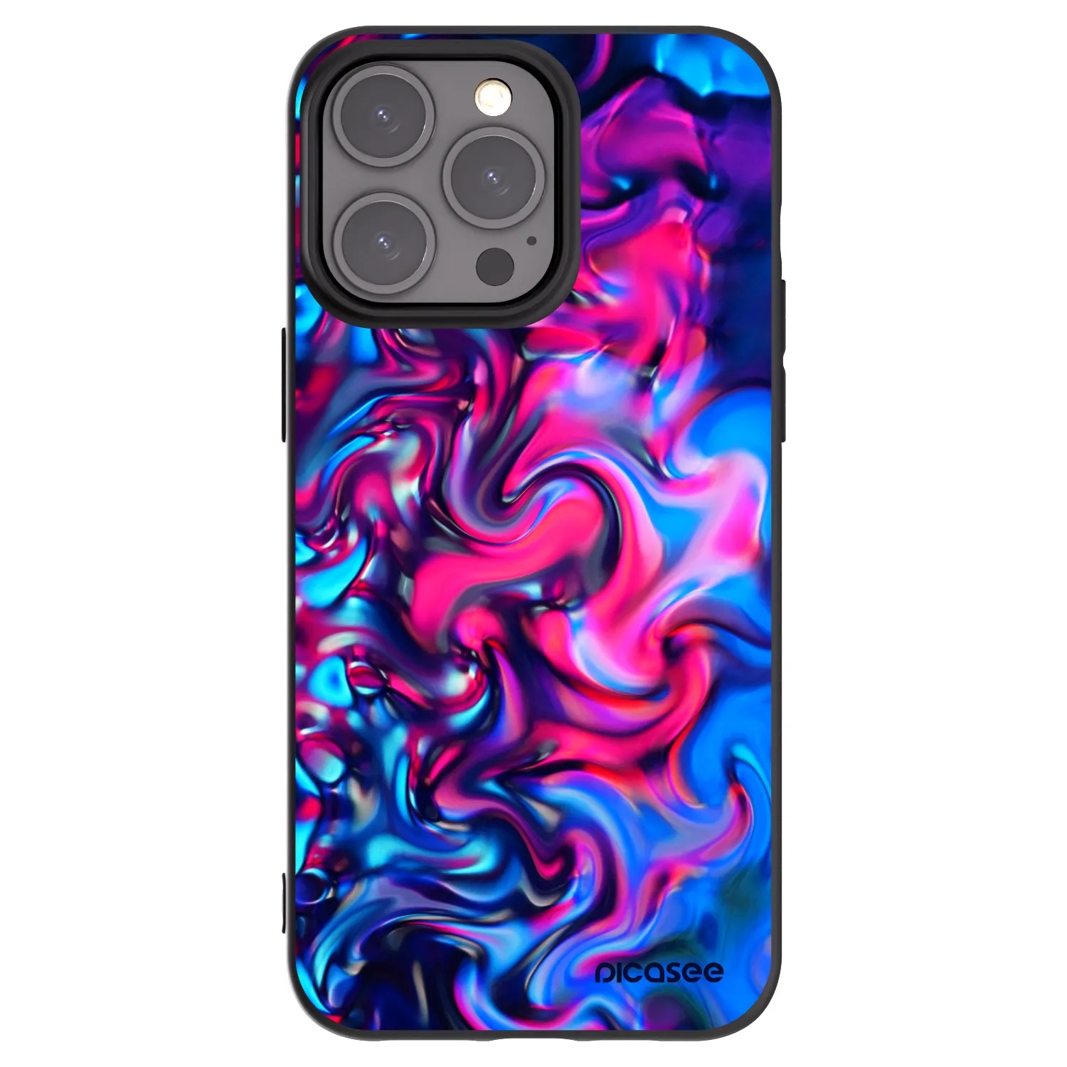 Picasee husă neagră din silicon pentru Apple iPhone 15 Pro Max - Redlight