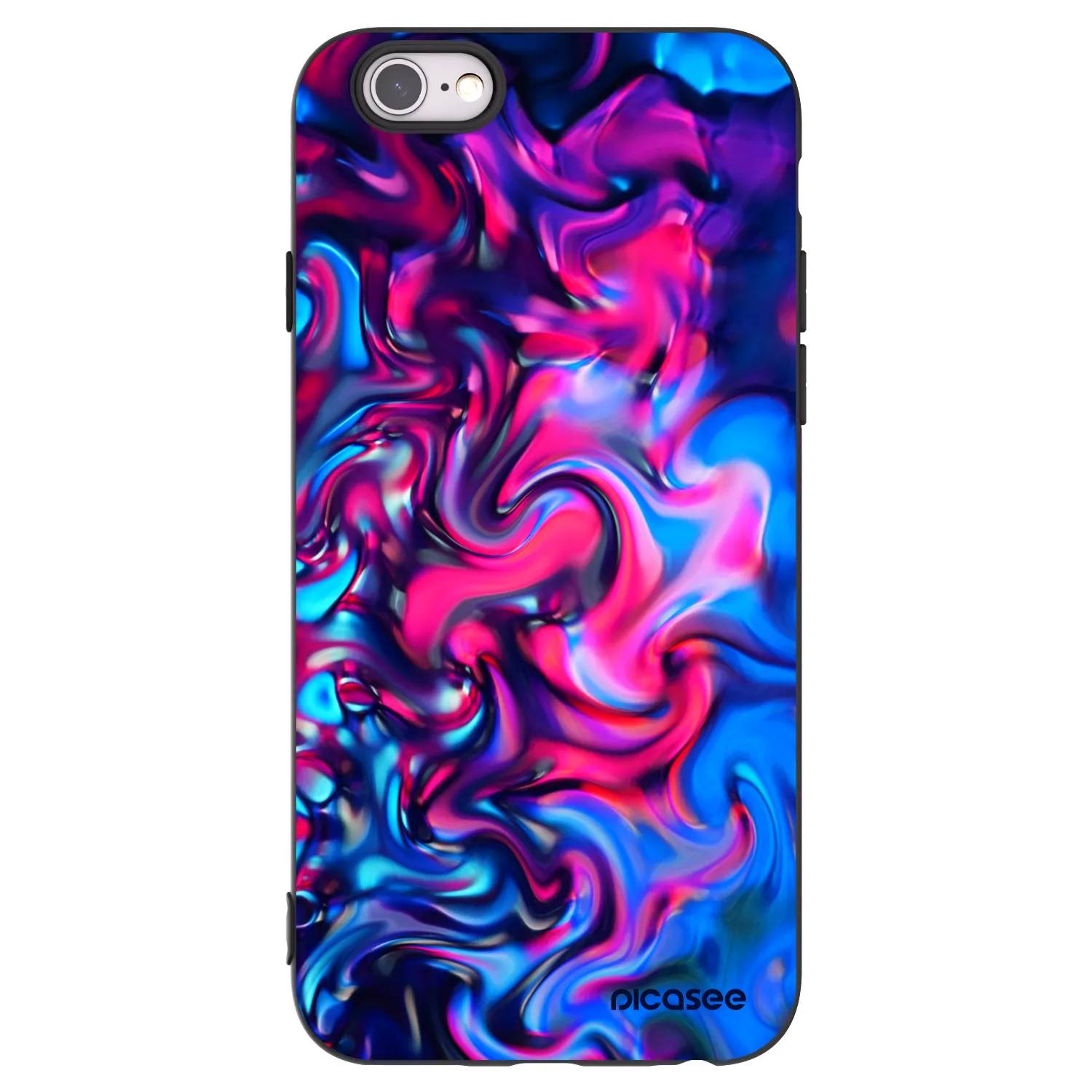 Picasee husă neagră din silicon pentru Apple iPhone 6/6S - Redlight