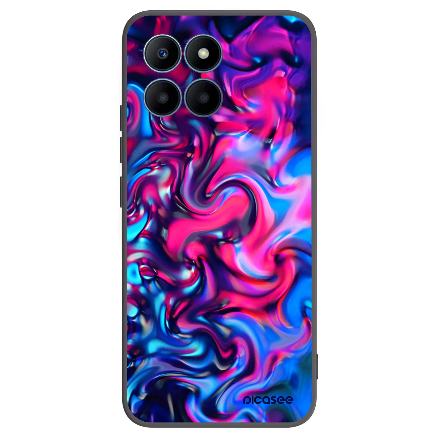 Picasee husă neagră din silicon pentru Honor 70 Lite - Redlight