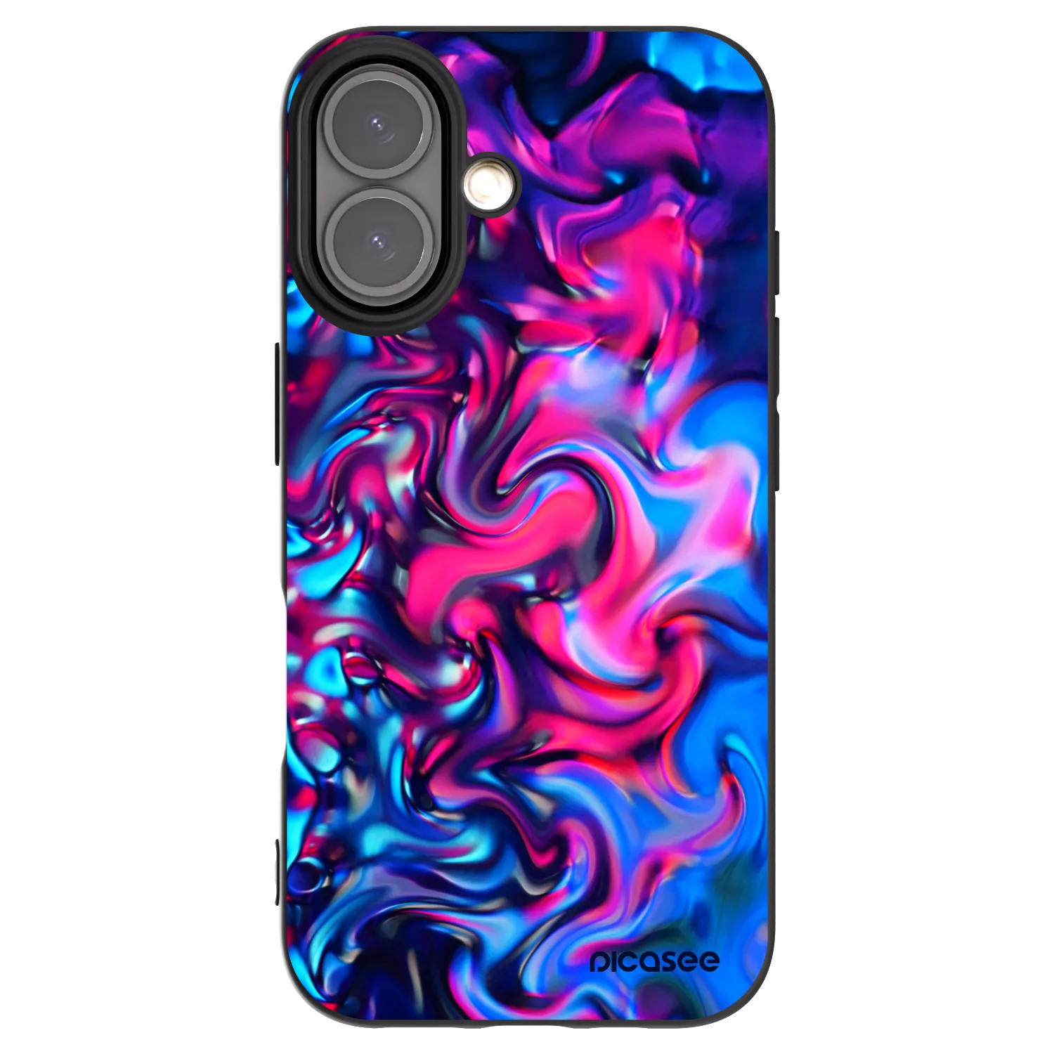 Picasee husă neagră din silicon pentru Apple iPhone 16 - Redlight