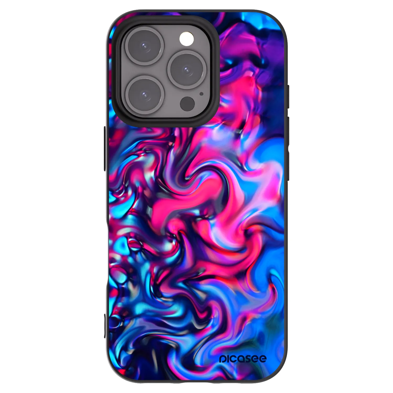 Picasee husă neagră din silicon pentru Apple iPhone 16 Pro - Redlight