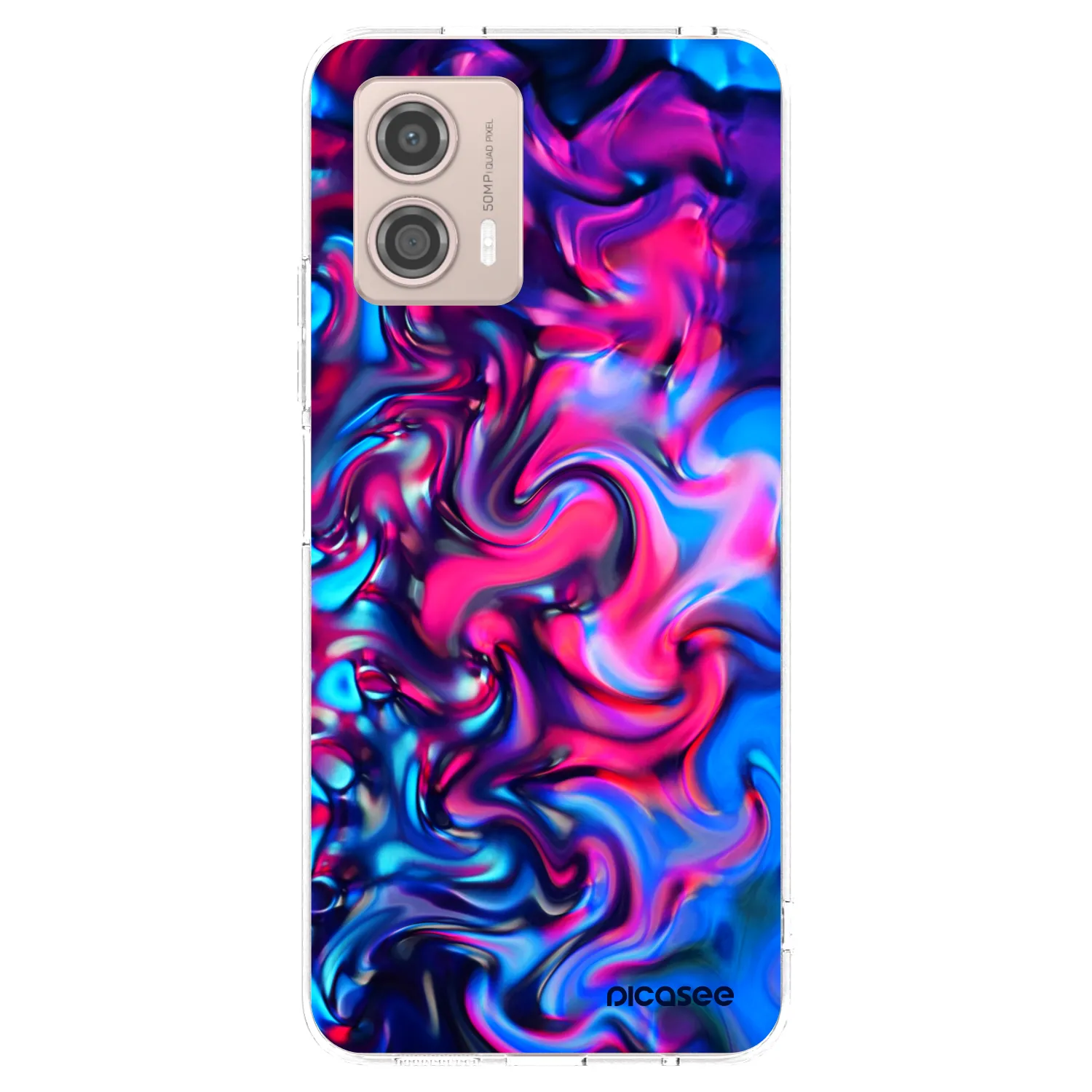 Picasee husă transparentă din silicon pentru Motorola Moto G53 5G - Redlight