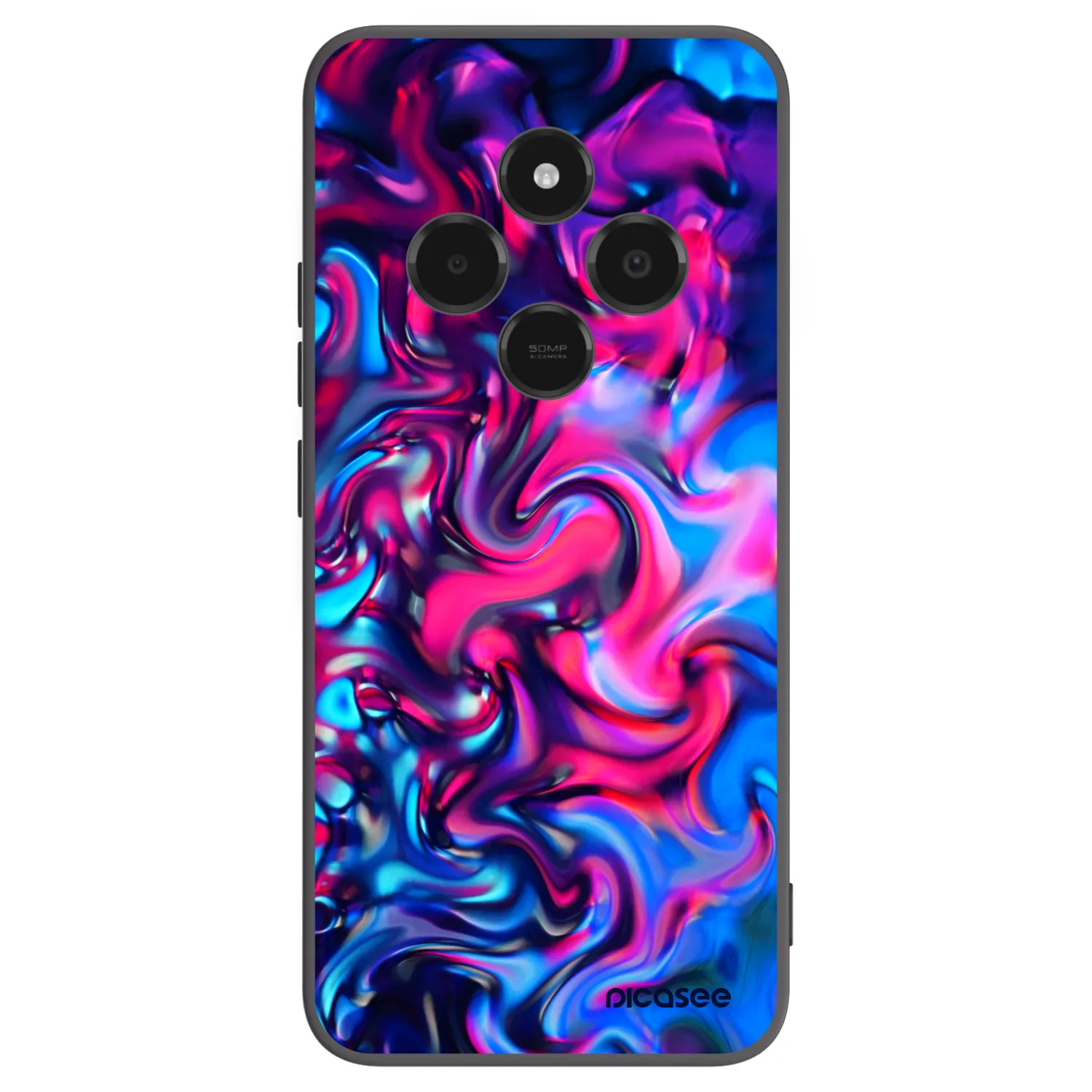 Picasee husă neagră din silicon pentru Xiaomi Poco C75 - Redlight