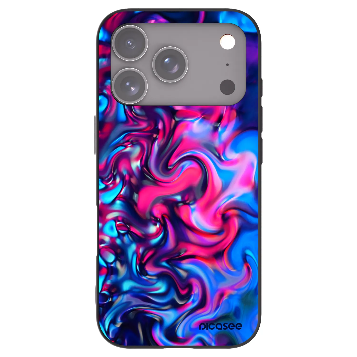 Picasee husă neagră din silicon pentru Apple iPhone 17 Pro - Redlight