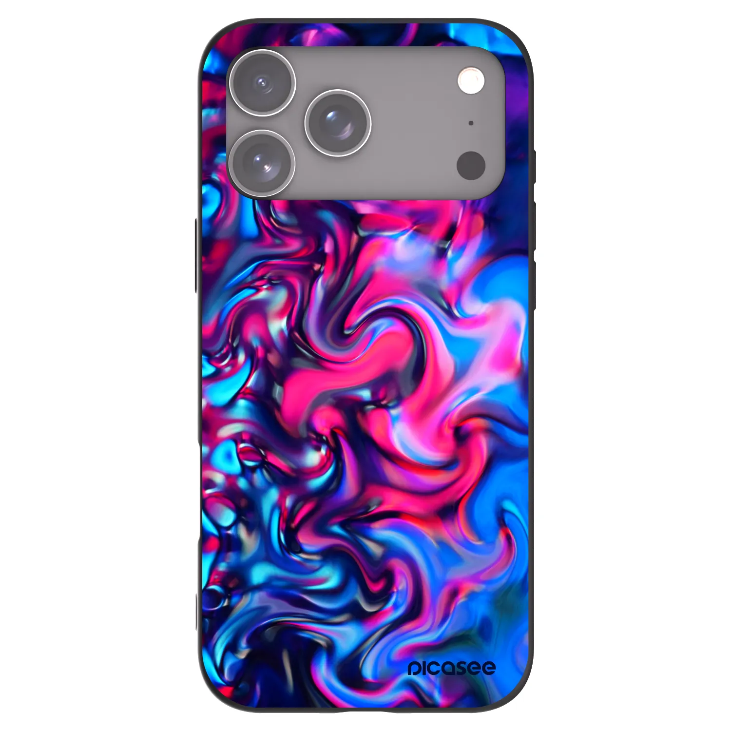 Picasee husă neagră din silicon pentru Apple iPhone 17 Pro Max - Redlight