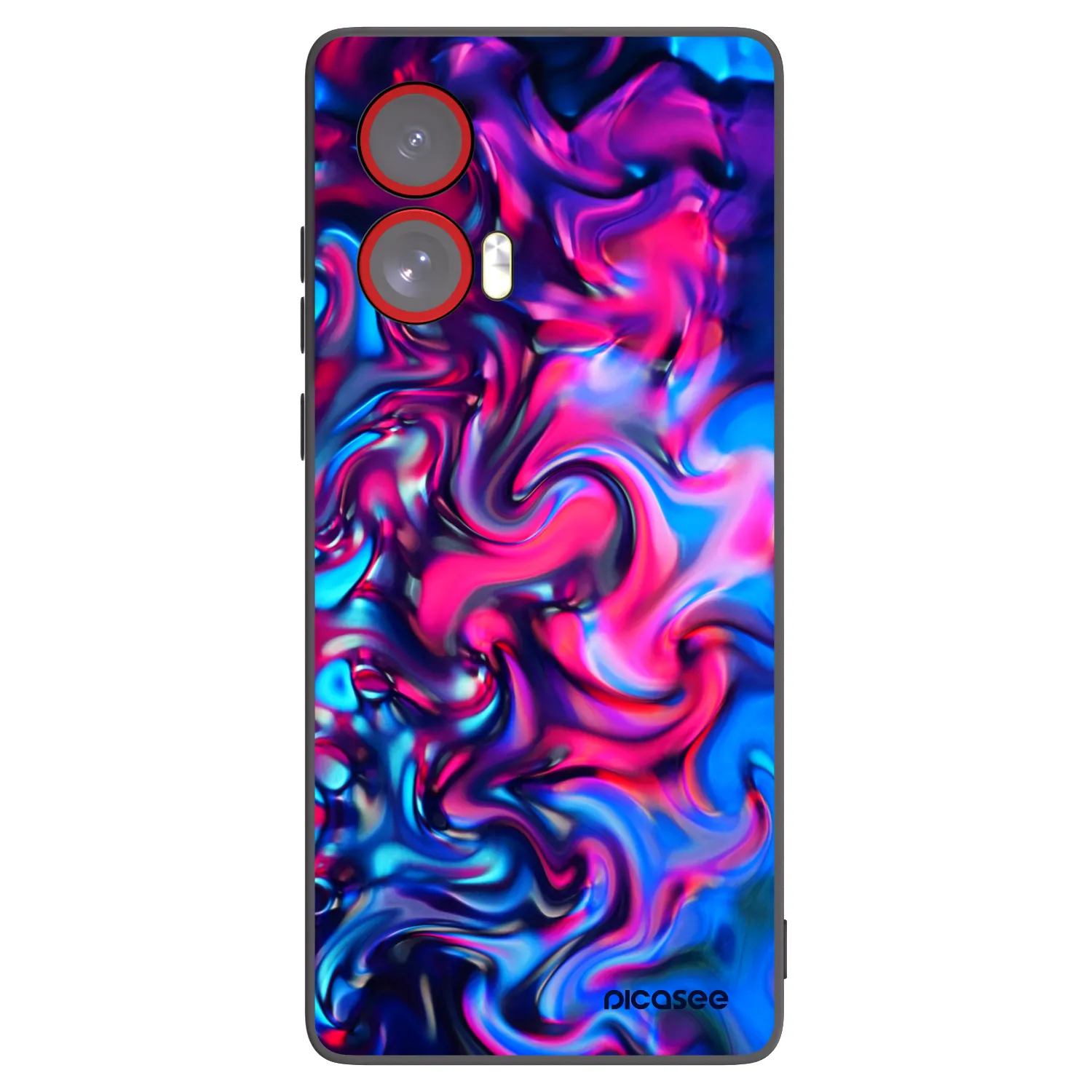 Picasee husă neagră din silicon pentru Motorola Edge 50 Fusion - Redlight
