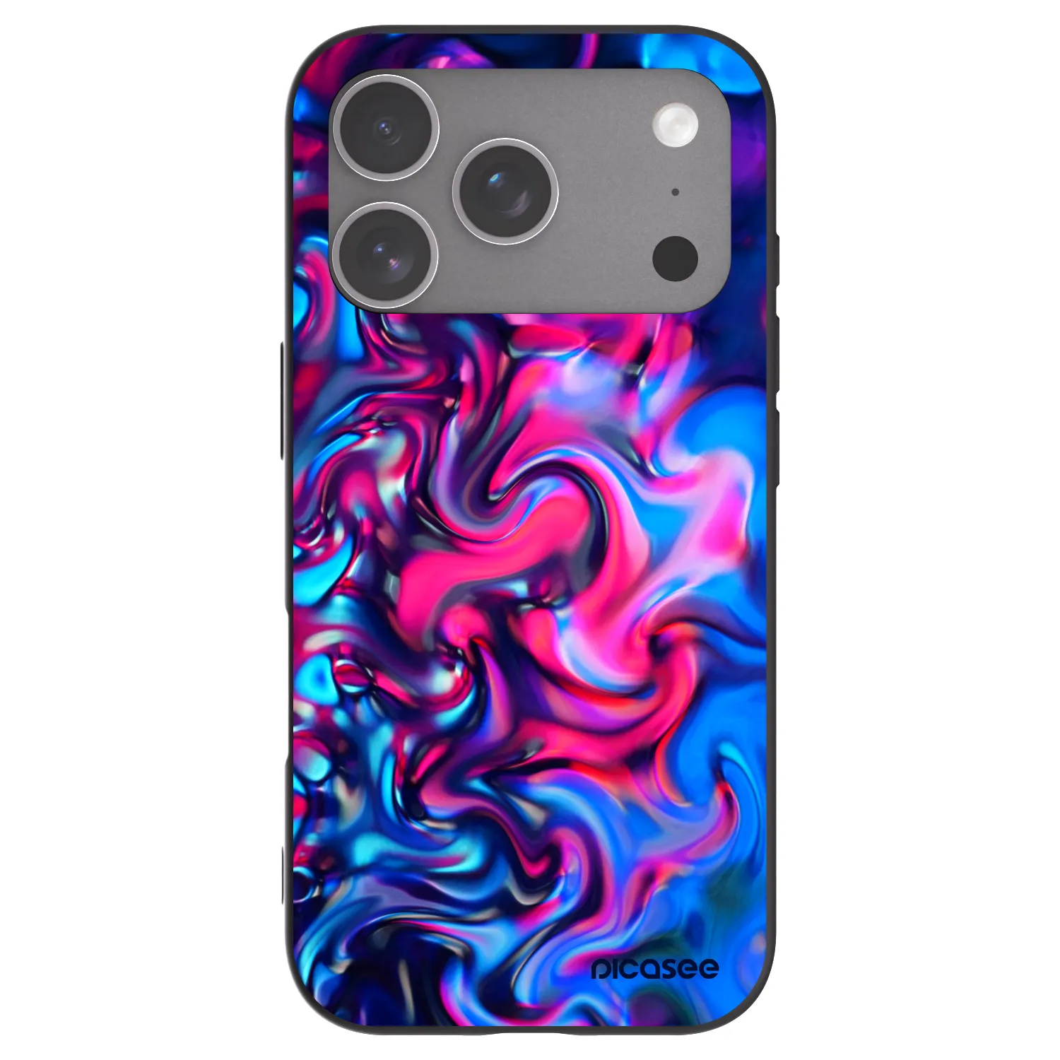 Picasee husă neagră din silicon pentru Apple iPhone 18 Pro - Redlight