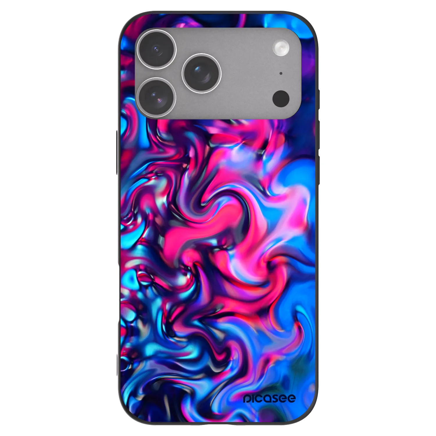 Picasee husă neagră din silicon pentru Apple iPhone 18 Pro Max - Redlight