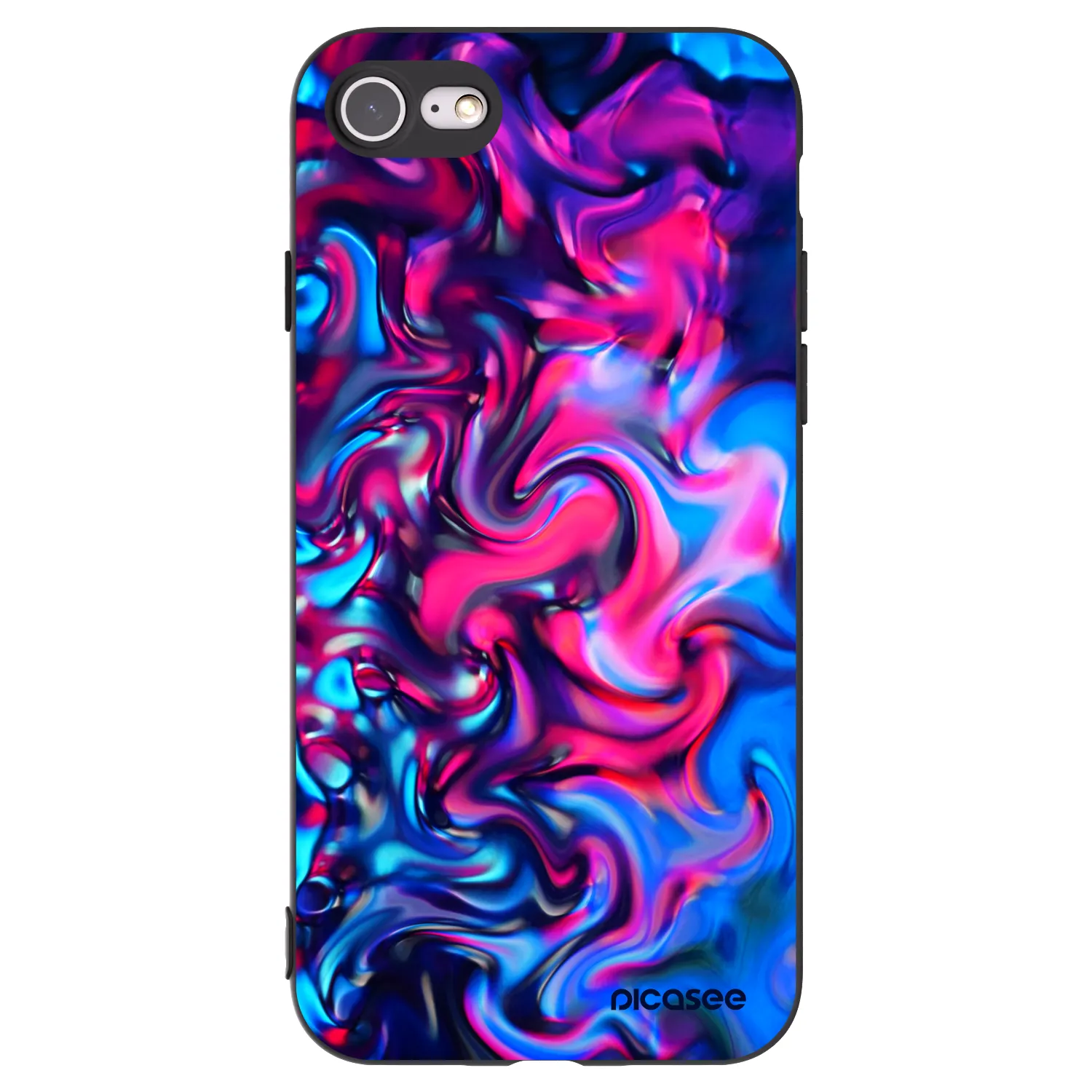 Picasee husă neagră din silicon pentru Apple iPhone SE 2020 - Redlight