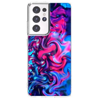 Picasee husă transparentă din silicon pentru Samsung Galaxy S21 Ultra 5G G998B - Redlight