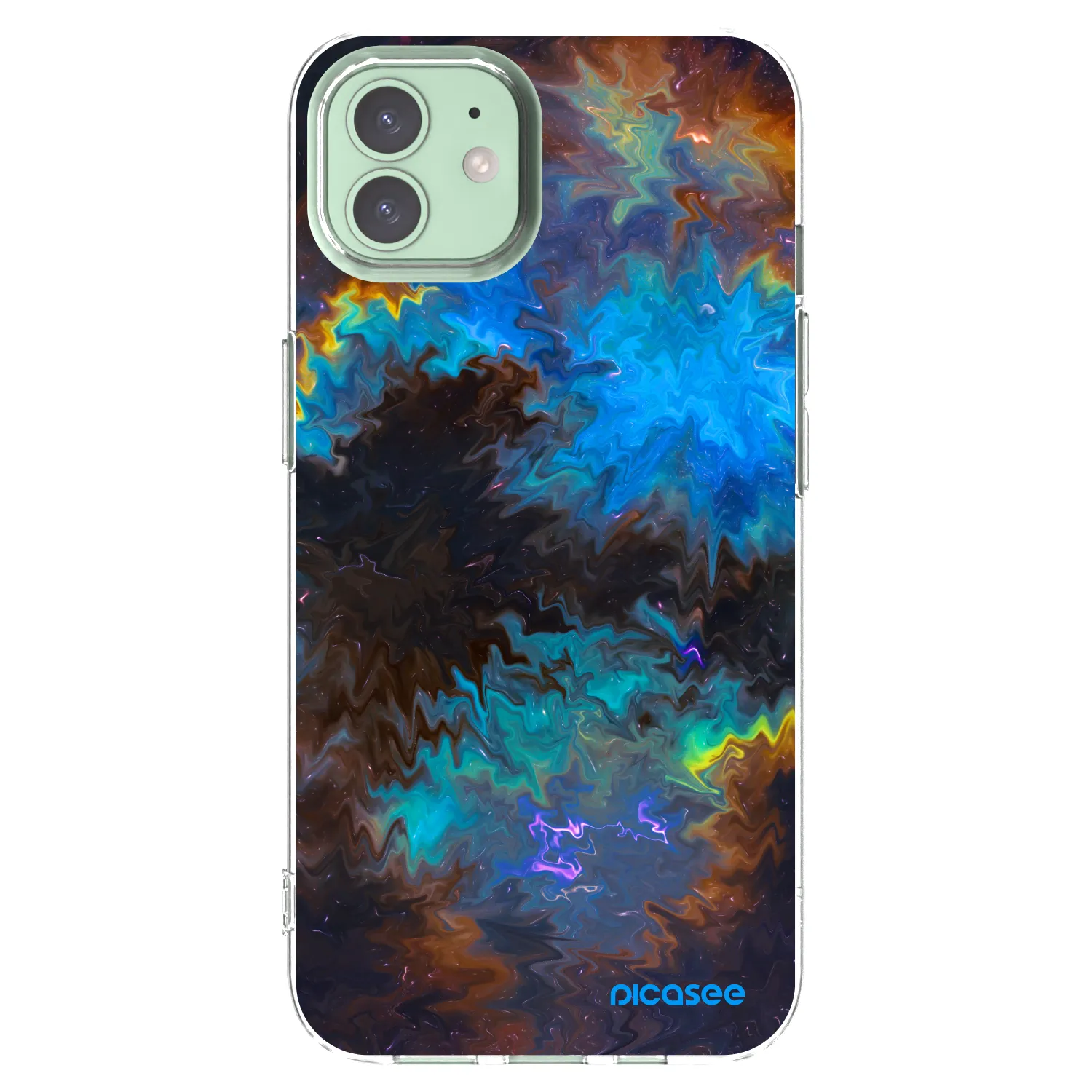 Picasee husă transparentă din silicon pentru Apple iPhone 12 - Space