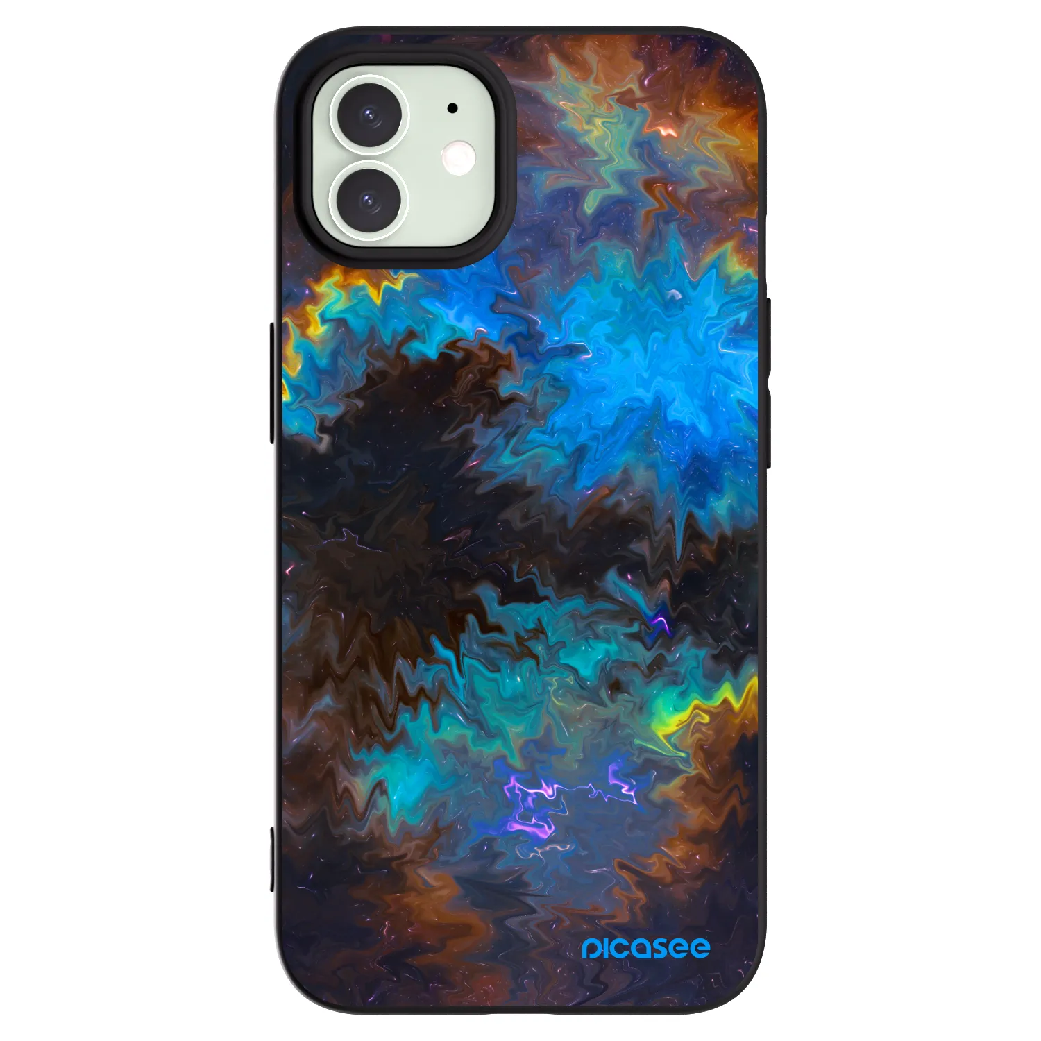 Picasee husă neagră din silicon pentru Apple iPhone 12 Pro - Space