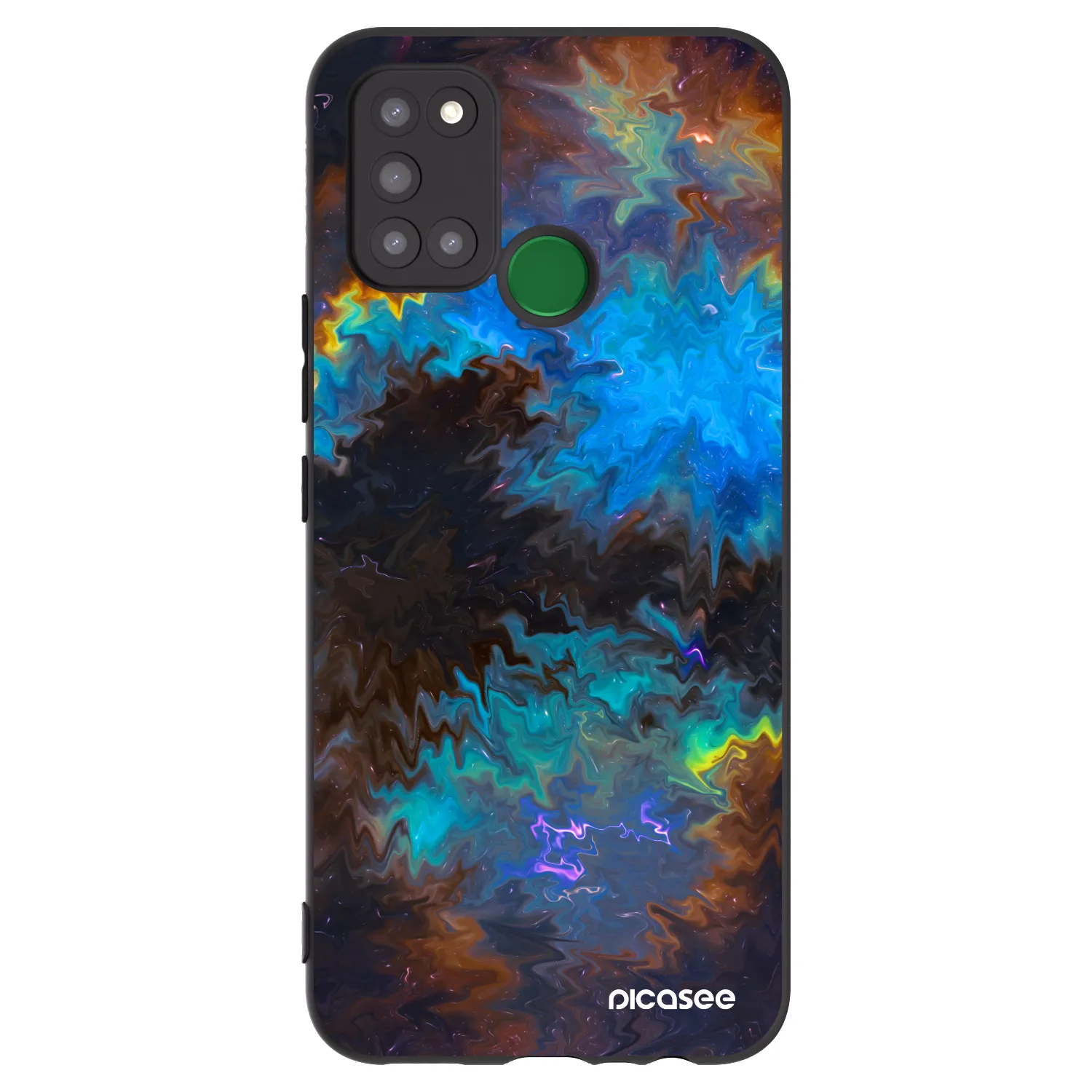 Picasee husă neagră din silicon pentru Realme 7i - Space