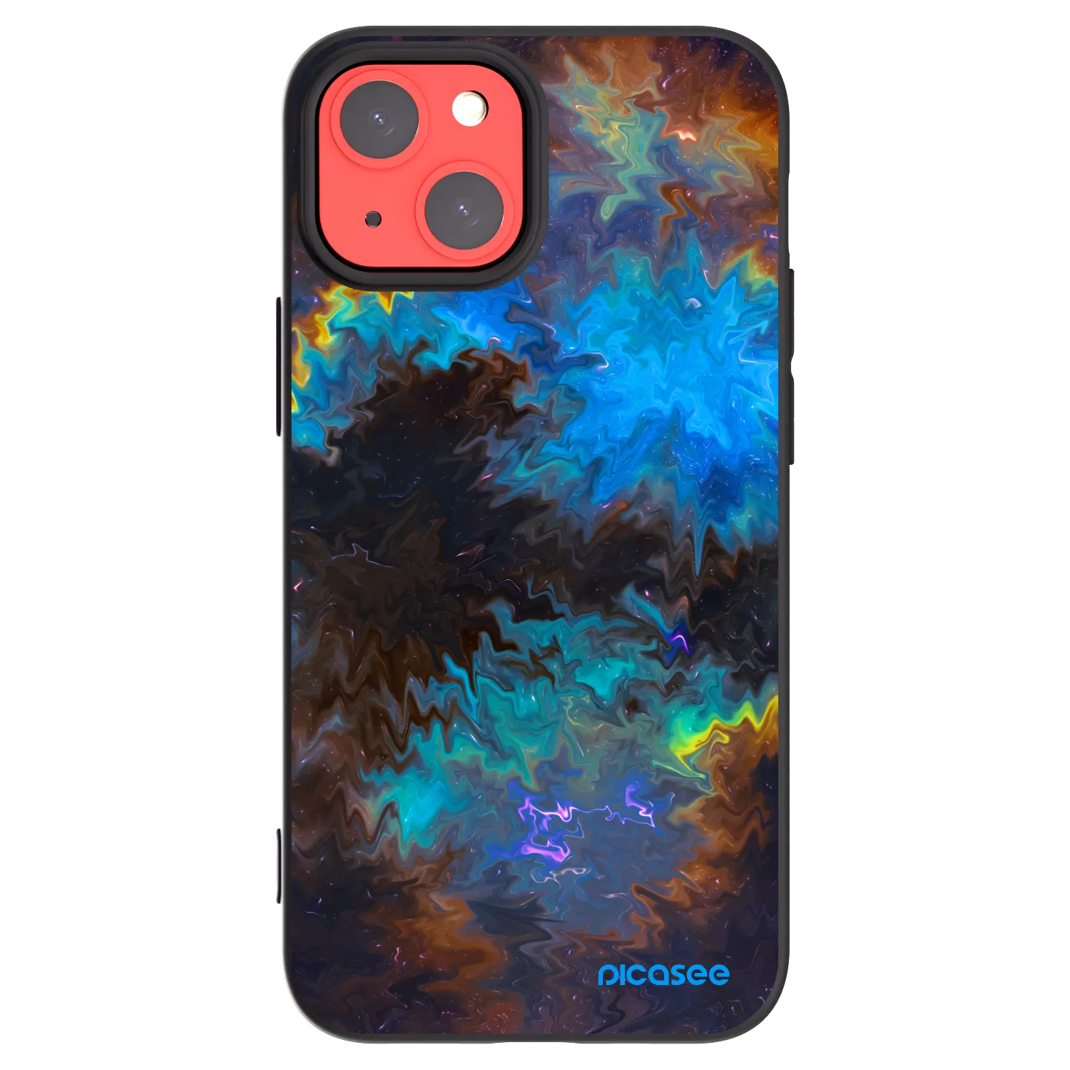 Picasee husă neagră din silicon pentru Apple iPhone 13 mini - Space