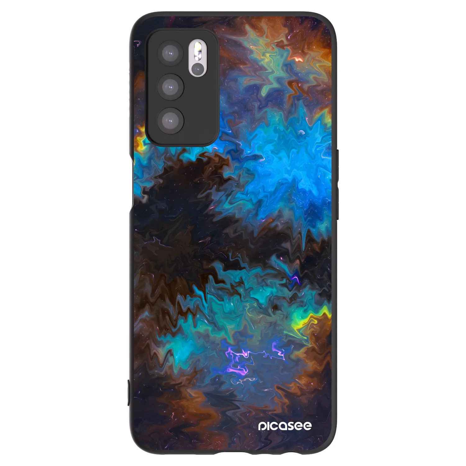 Picasee husă neagră din silicon pentru OPPO A16s - Space