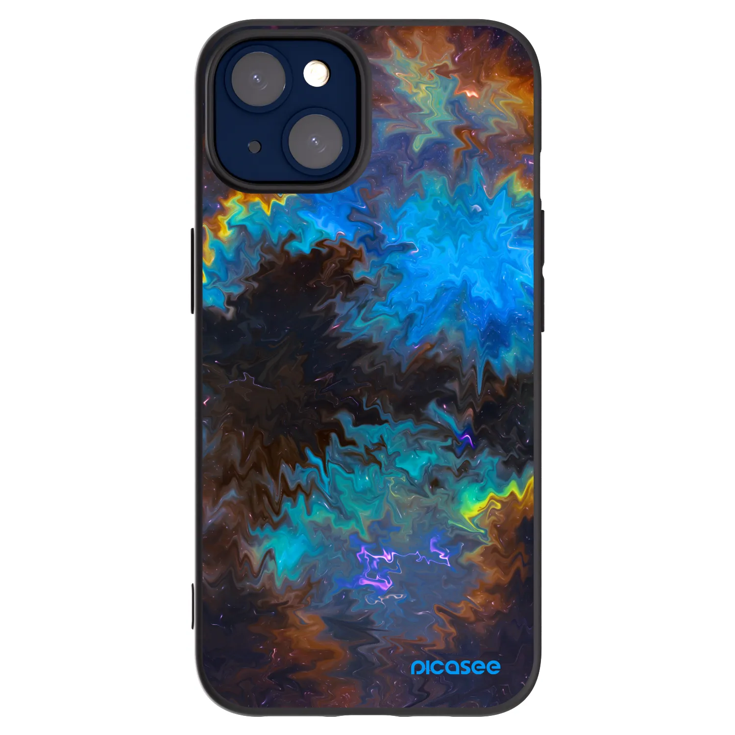 Picasee husă neagră din silicon pentru Apple iPhone 14 - Space