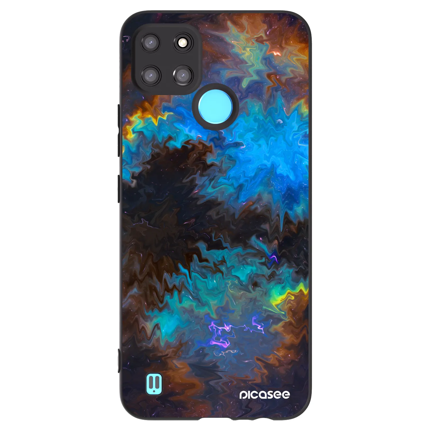 Picasee husă neagră din silicon pentru Realme C21Y - Space