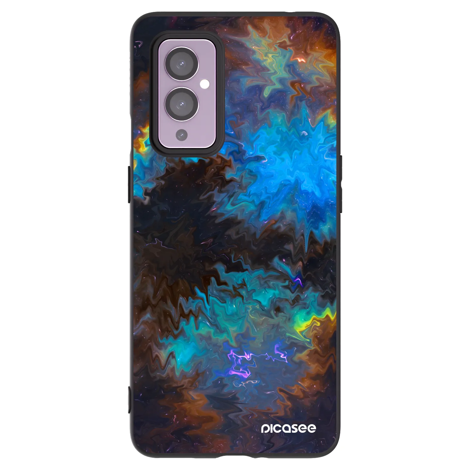 Picasee husă neagră din silicon pentru OnePlus 9 - Space