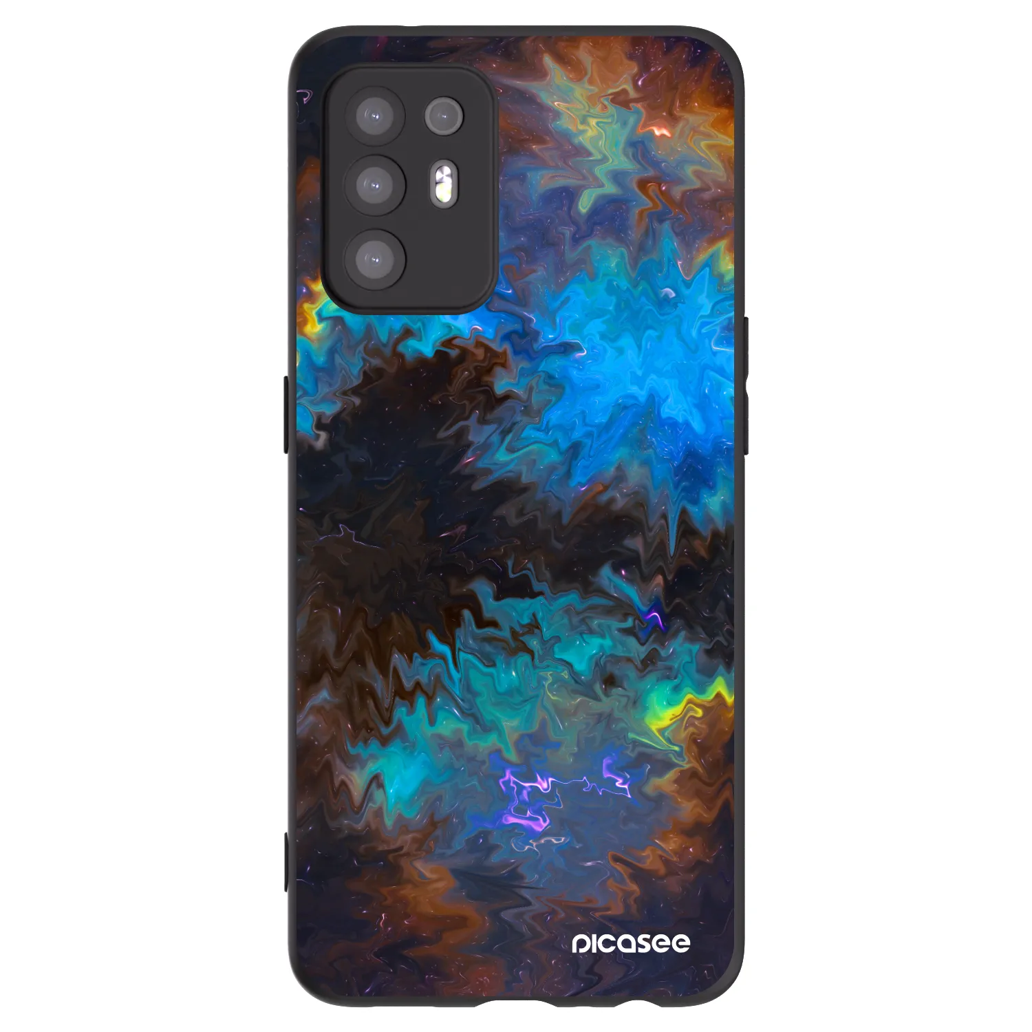 Picasee husă neagră din silicon pentru OPPO A94 5G - Space