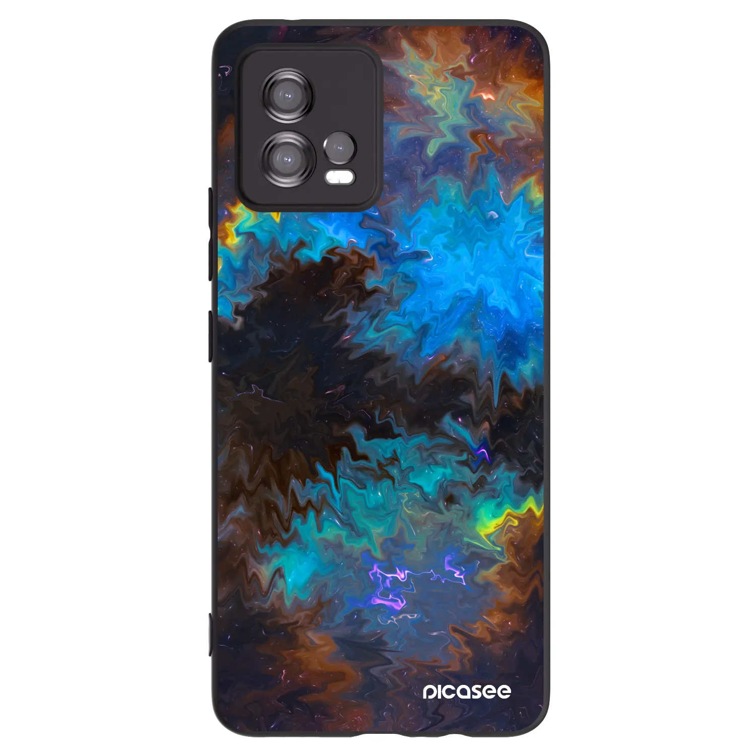 Picasee husă neagră din silicon pentru Motorola Moto G72 - Space