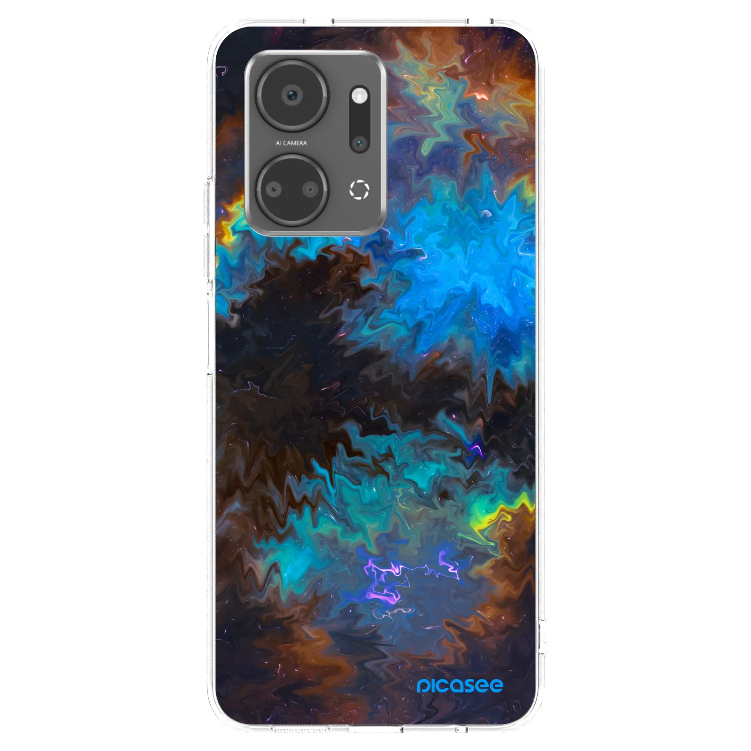 Picasee husă transparentă din silicon pentru Honor X7a - Space