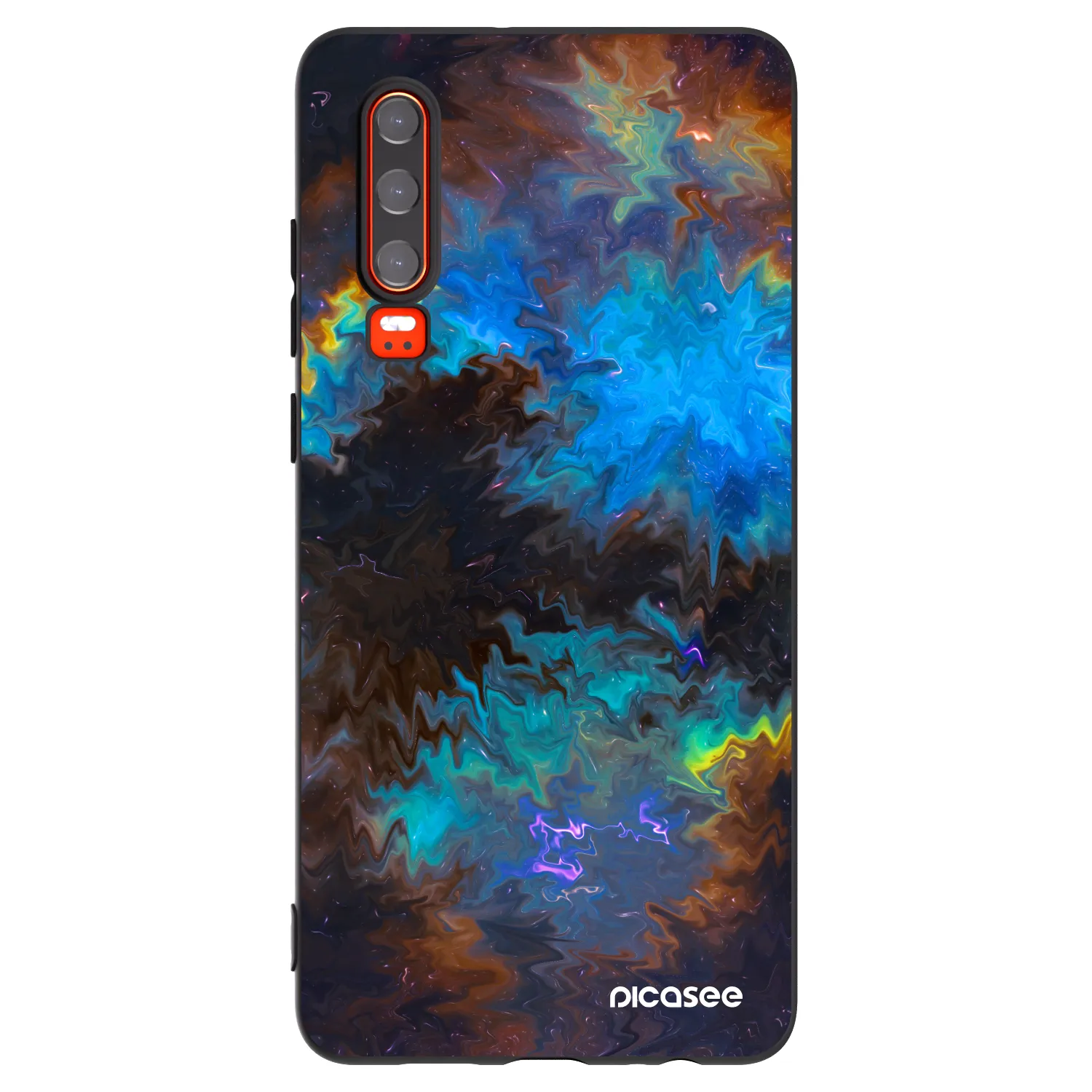 Picasee husă neagră din silicon pentru Huawei P30 - Space
