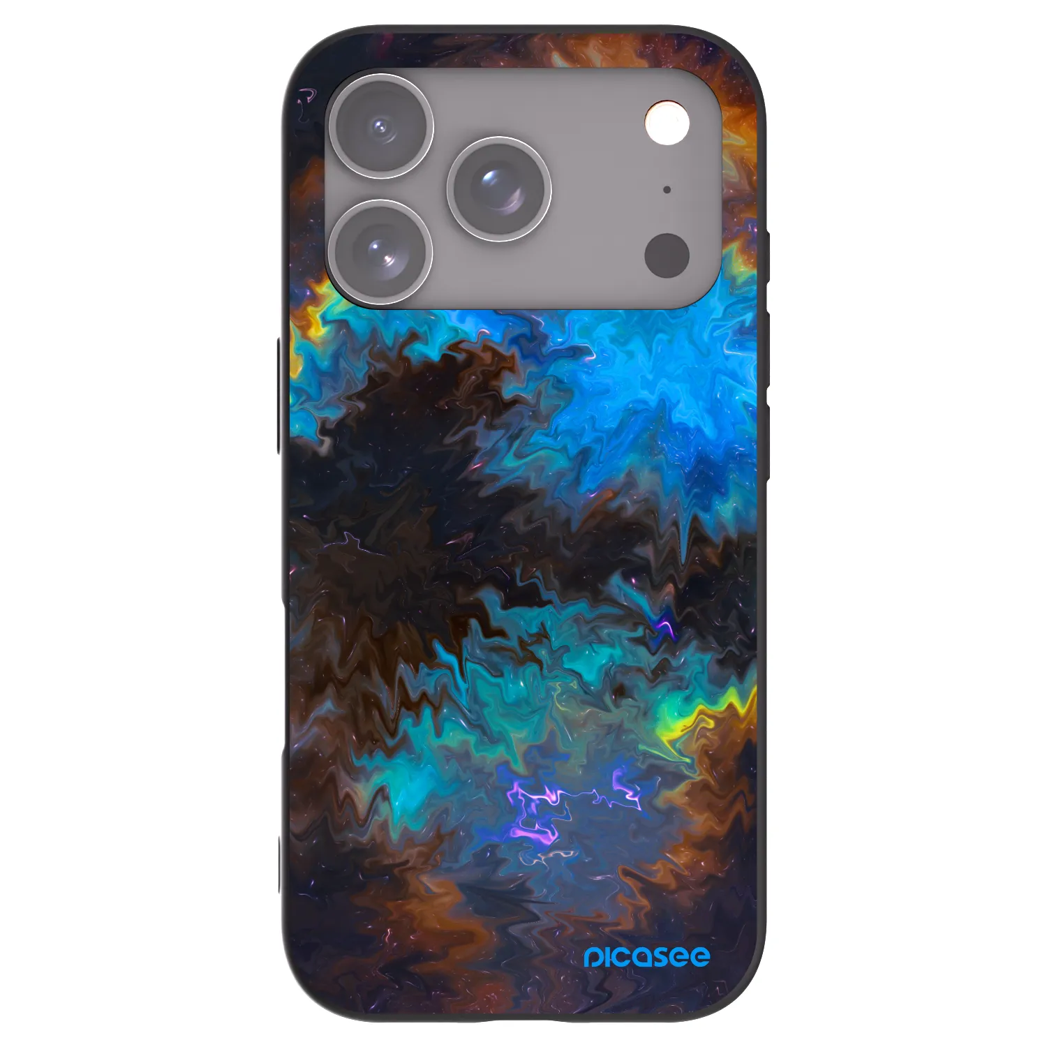 Picasee husă neagră din silicon pentru Apple iPhone 17 Pro - Space