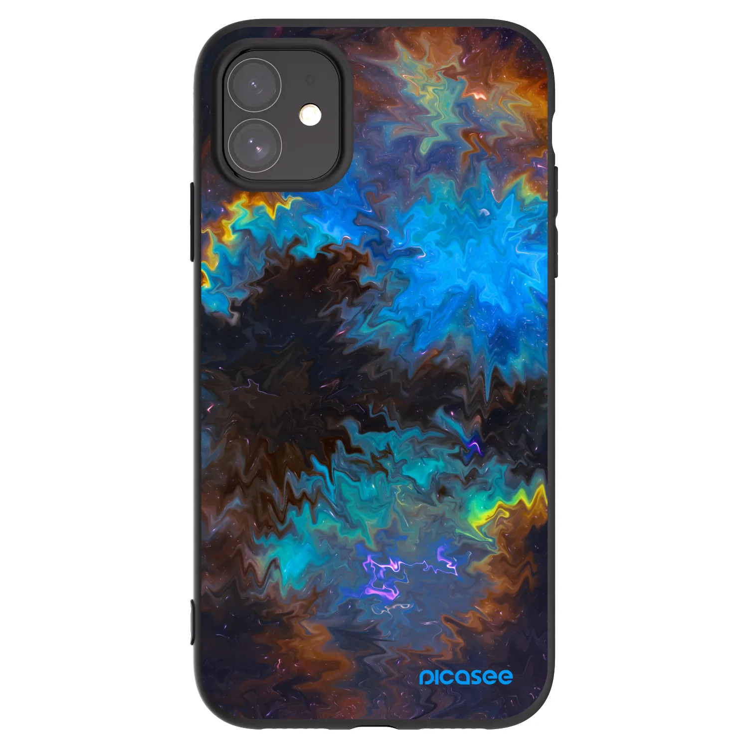 Picasee husă neagră din silicon pentru Apple iPhone 11 - Space