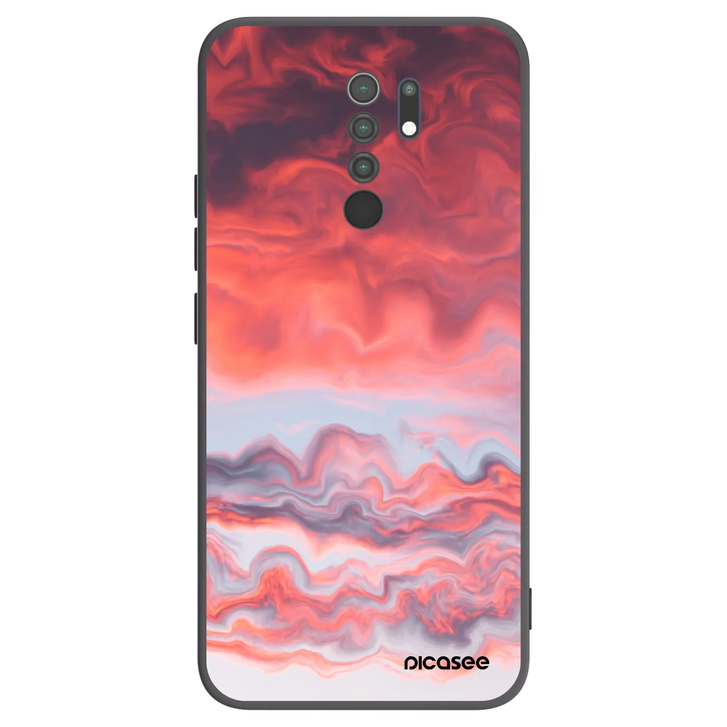 Picasee husă neagră din silicon pentru Xiaomi Redmi 9 - Sunset