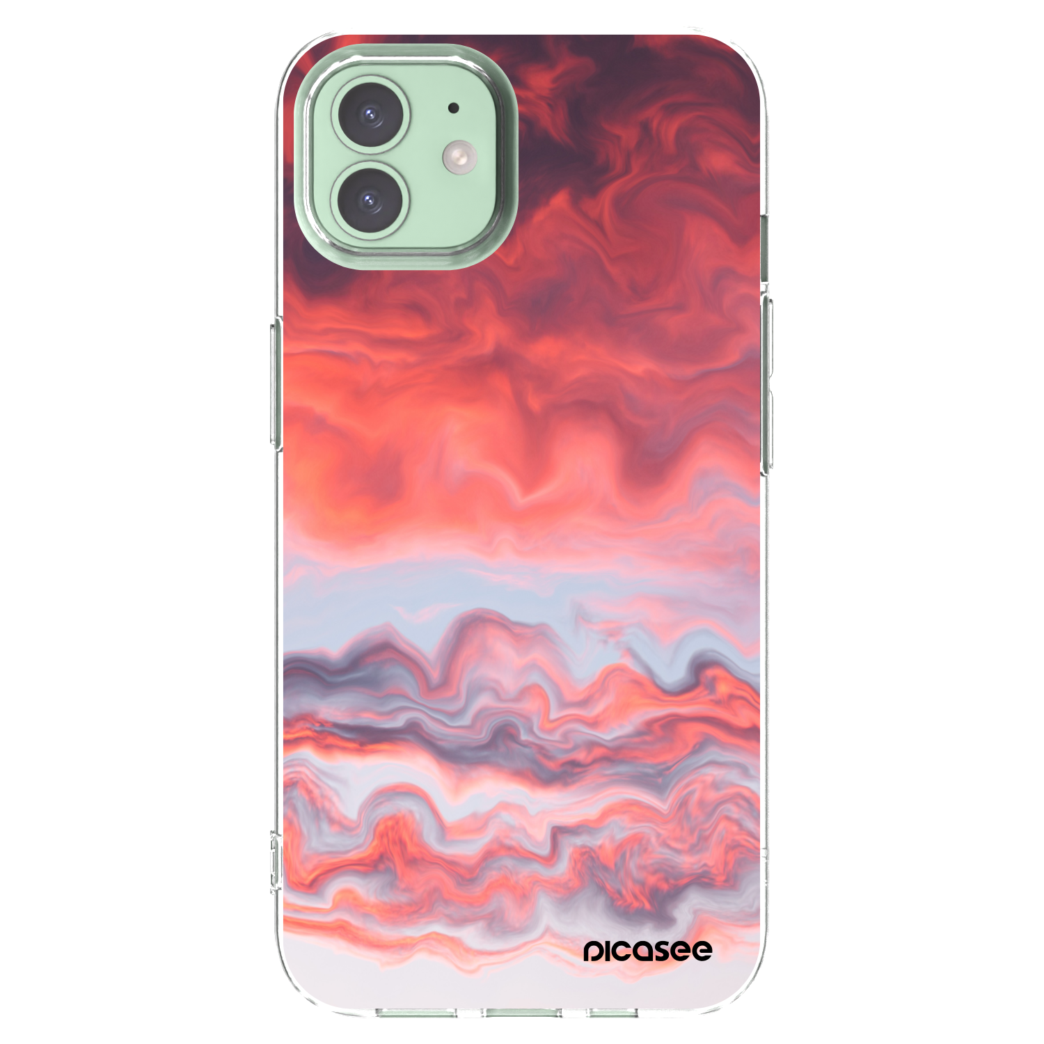 Picasee husă transparentă din silicon pentru Apple iPhone 12 Pro - Sunset