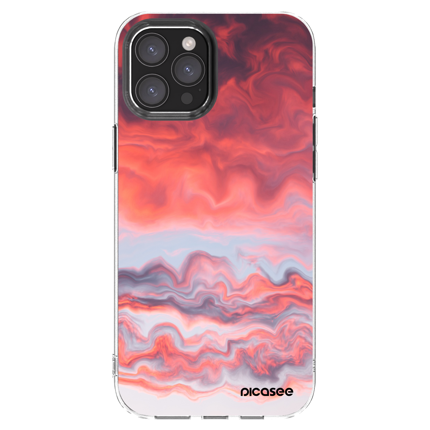 Picasee husă transparentă din silicon pentru Apple iPhone 12 Pro Max - Sunset