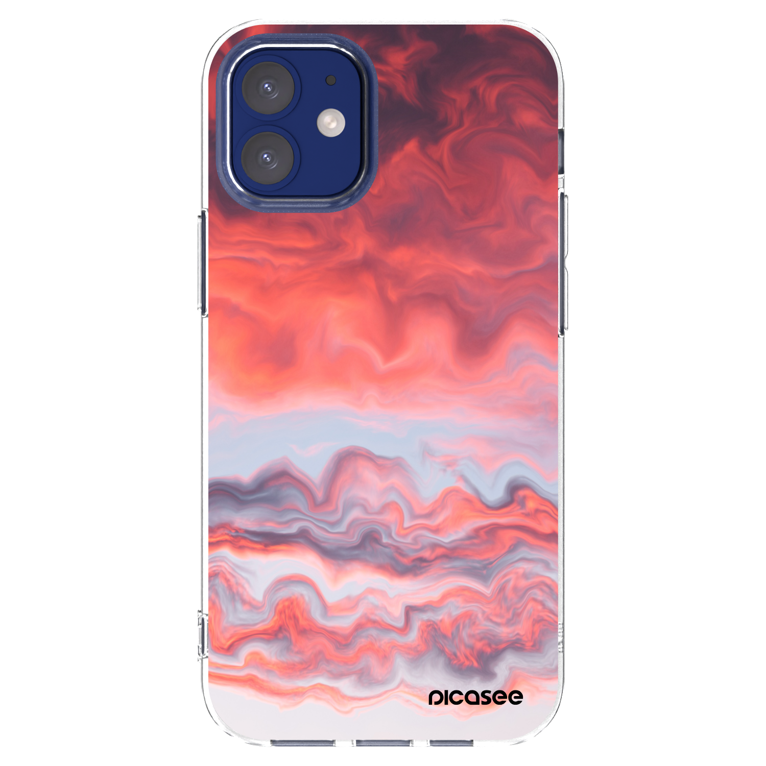 Picasee husă transparentă din silicon pentru Apple iPhone 12 mini - Sunset