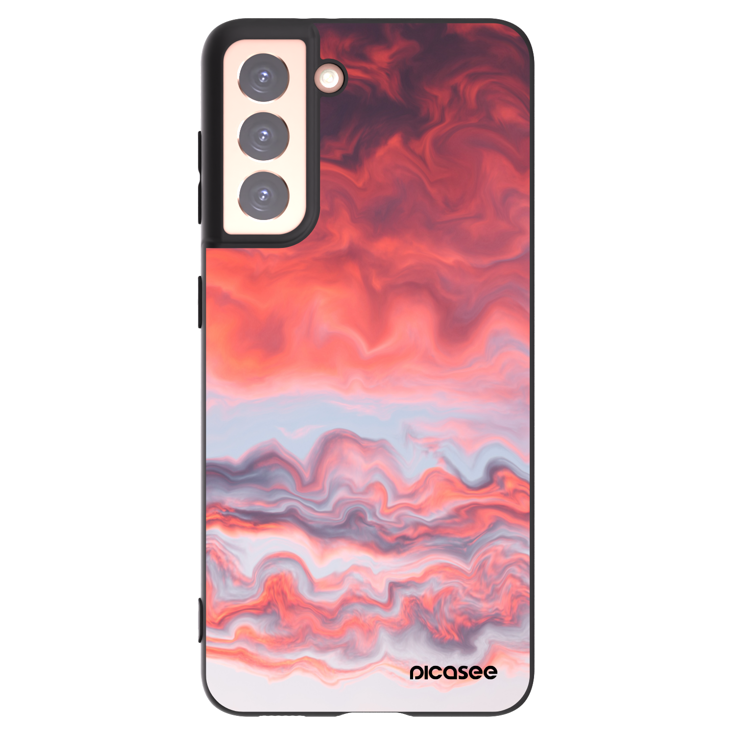 Picasee husă neagră din silicon pentru Samsung Galaxy S21 5G G991B - Sunset