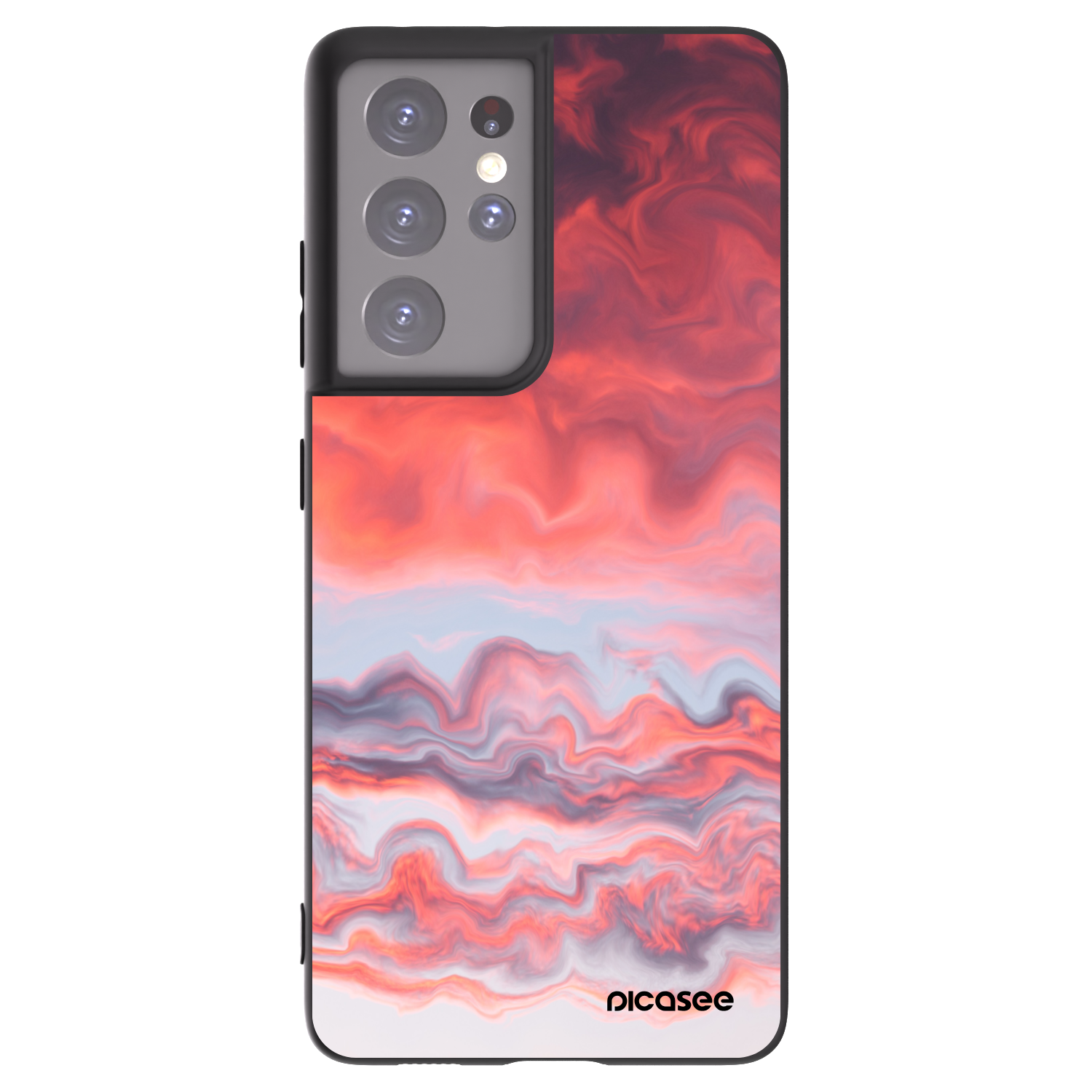 Picasee husă neagră din silicon pentru Samsung Galaxy S21 Ultra 5G G998B - Sunset