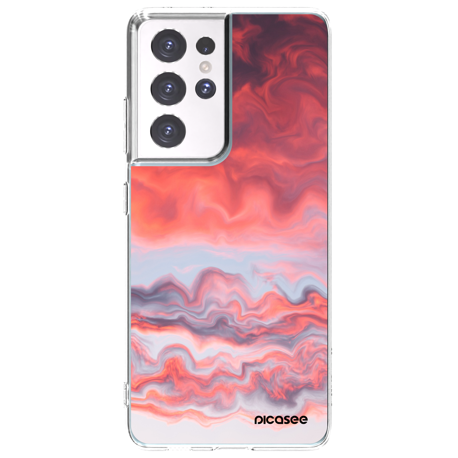 Picasee husă transparentă din silicon pentru Samsung Galaxy S21 Ultra 5G G998B - Sunset