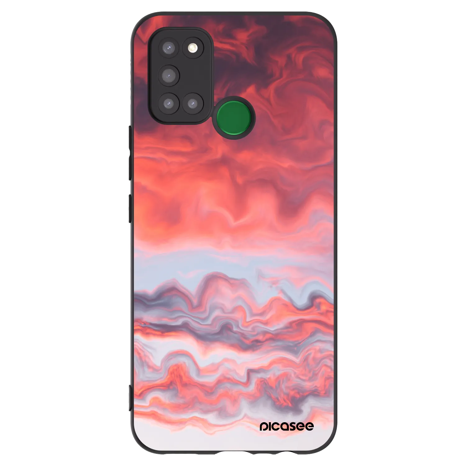 Picasee husă neagră din silicon pentru Realme 7i - Sunset