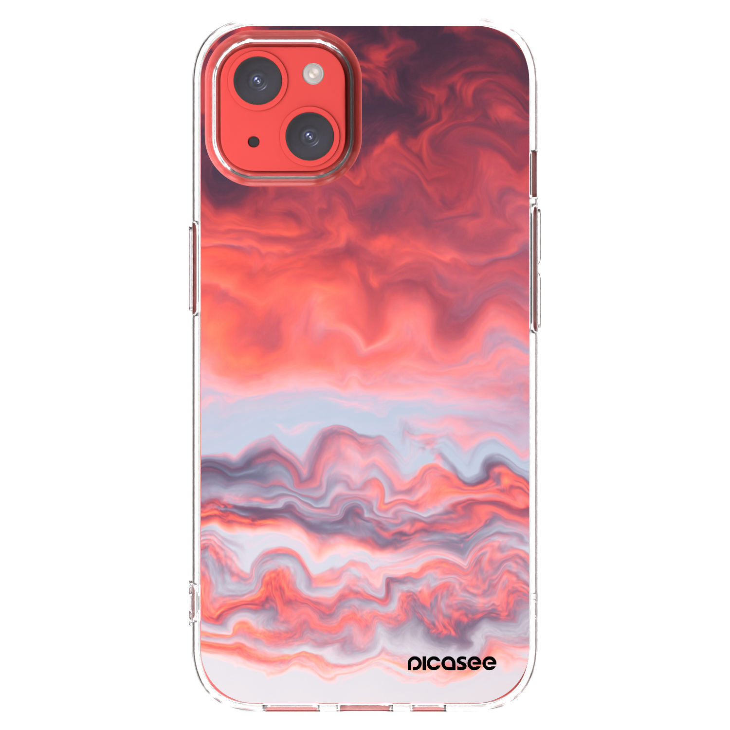 Picasee husă transparentă din silicon pentru Apple iPhone 13 - Sunset