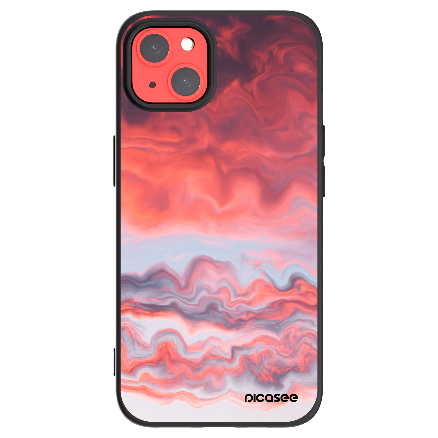 Picasee husă neagră din silicon pentru Apple iPhone 13 - Sunset