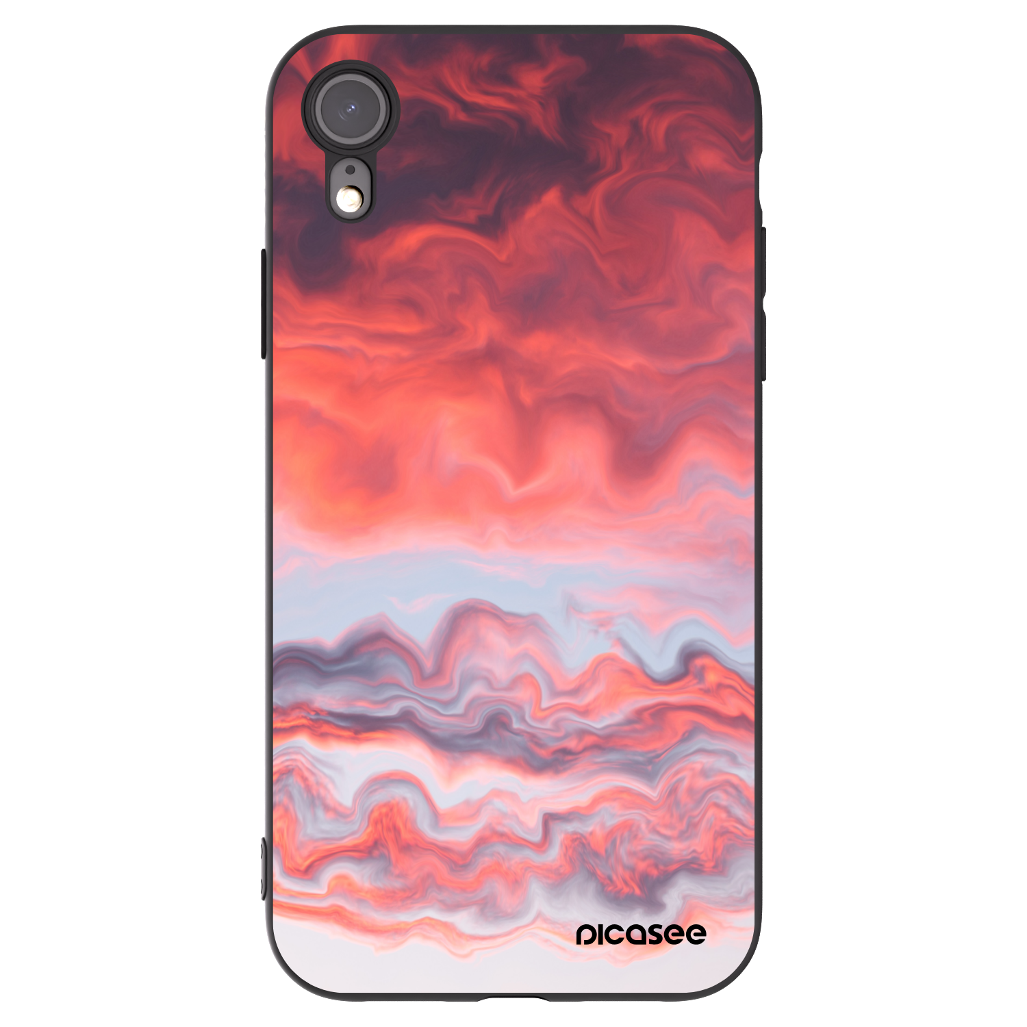 Picasee husă neagră din silicon pentru Apple iPhone XR - Sunset