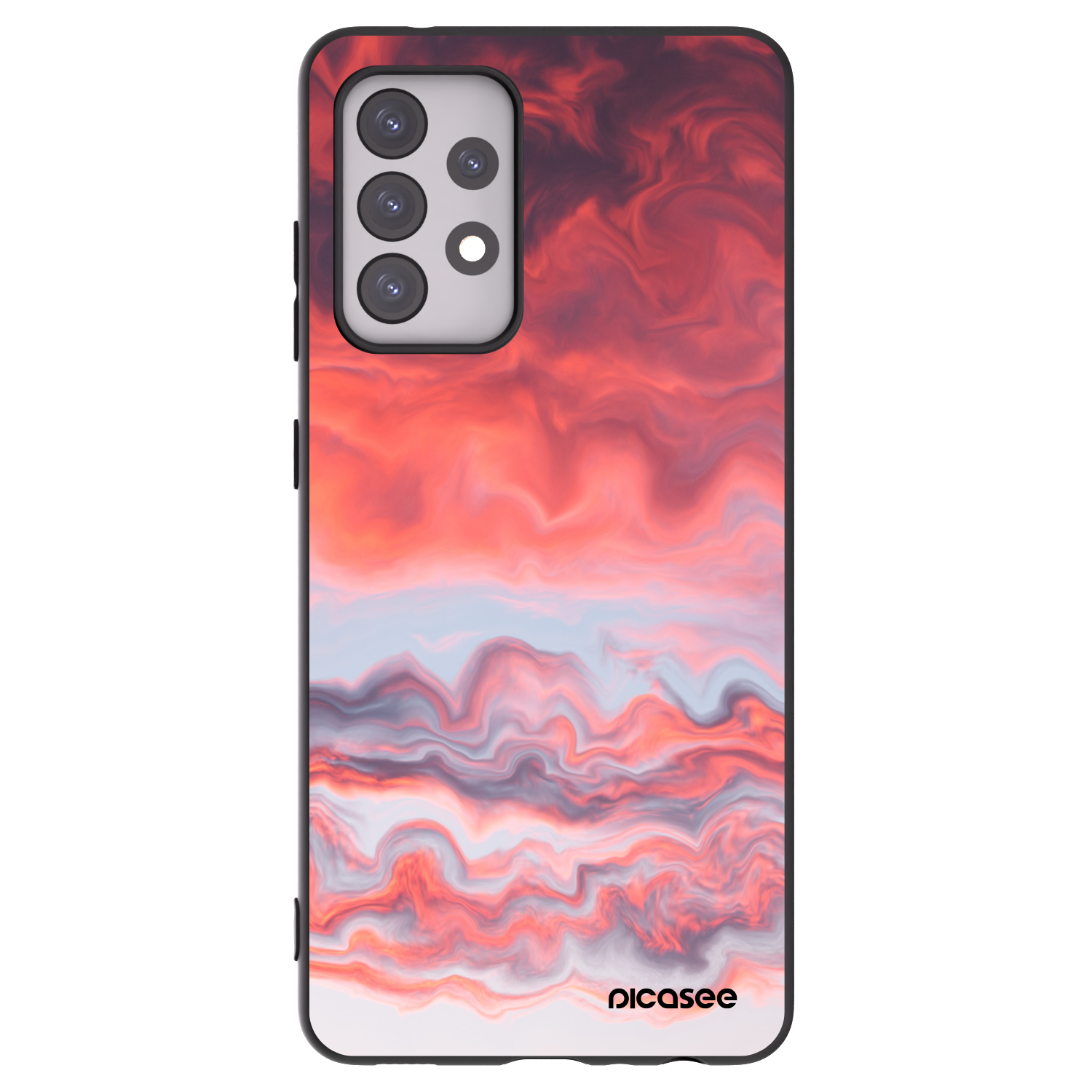 Picasee husă neagră din silicon pentru Samsung Galaxy A52s 5G A528B - Sunset