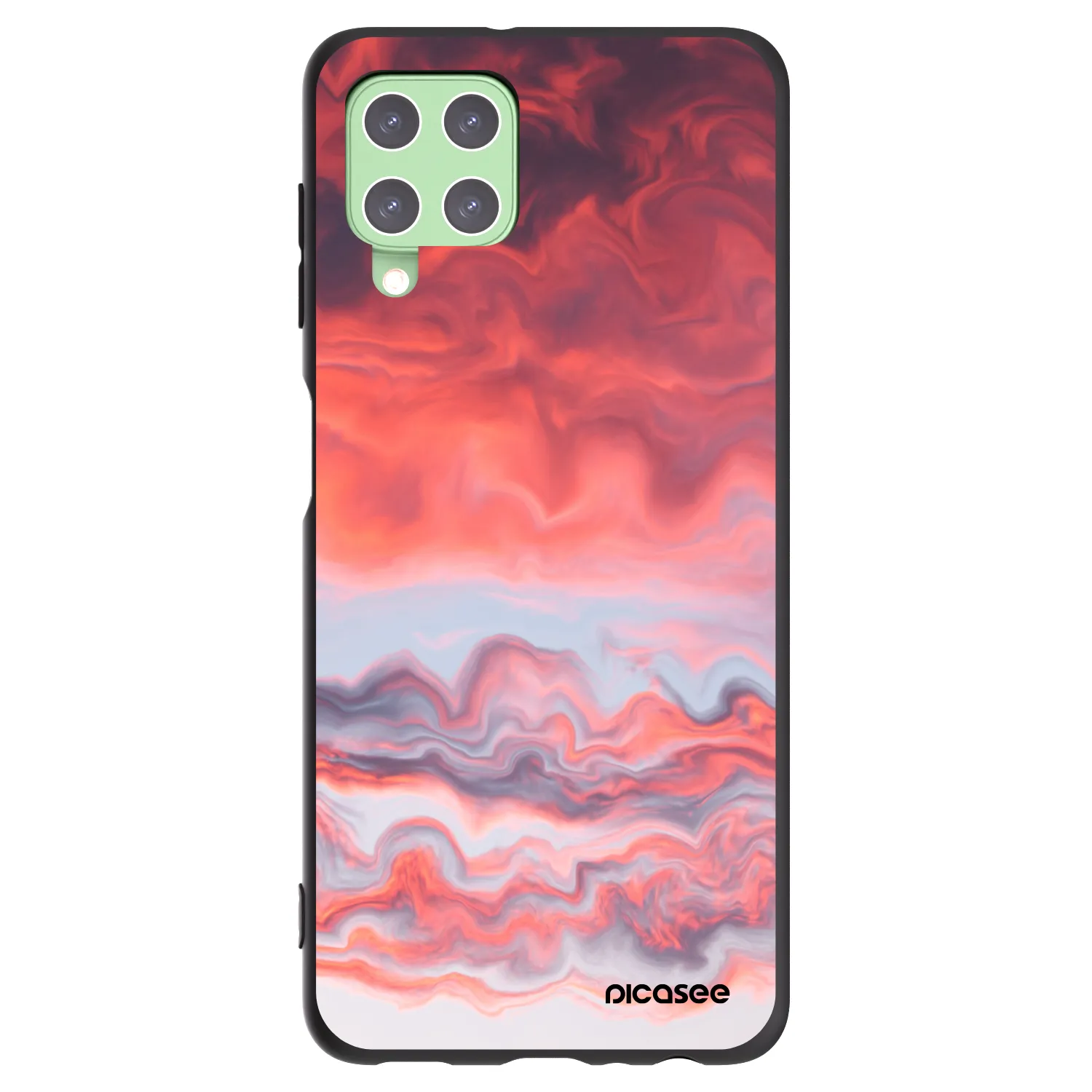 Picasee husă neagră din silicon pentru Samsung Galaxy A22 A225F 4G - Sunset