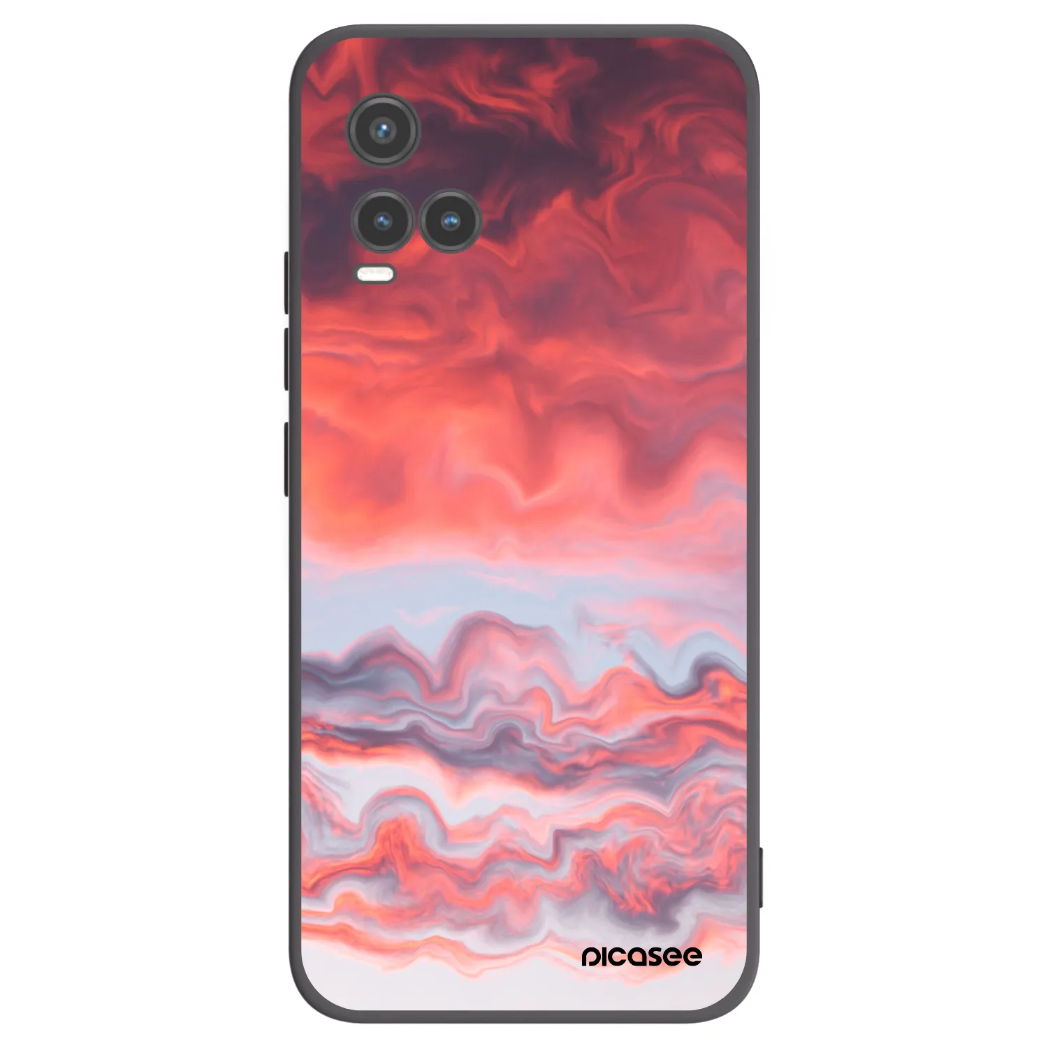 Picasee husă neagră din silicon pentru Vivo Y33s - Sunset