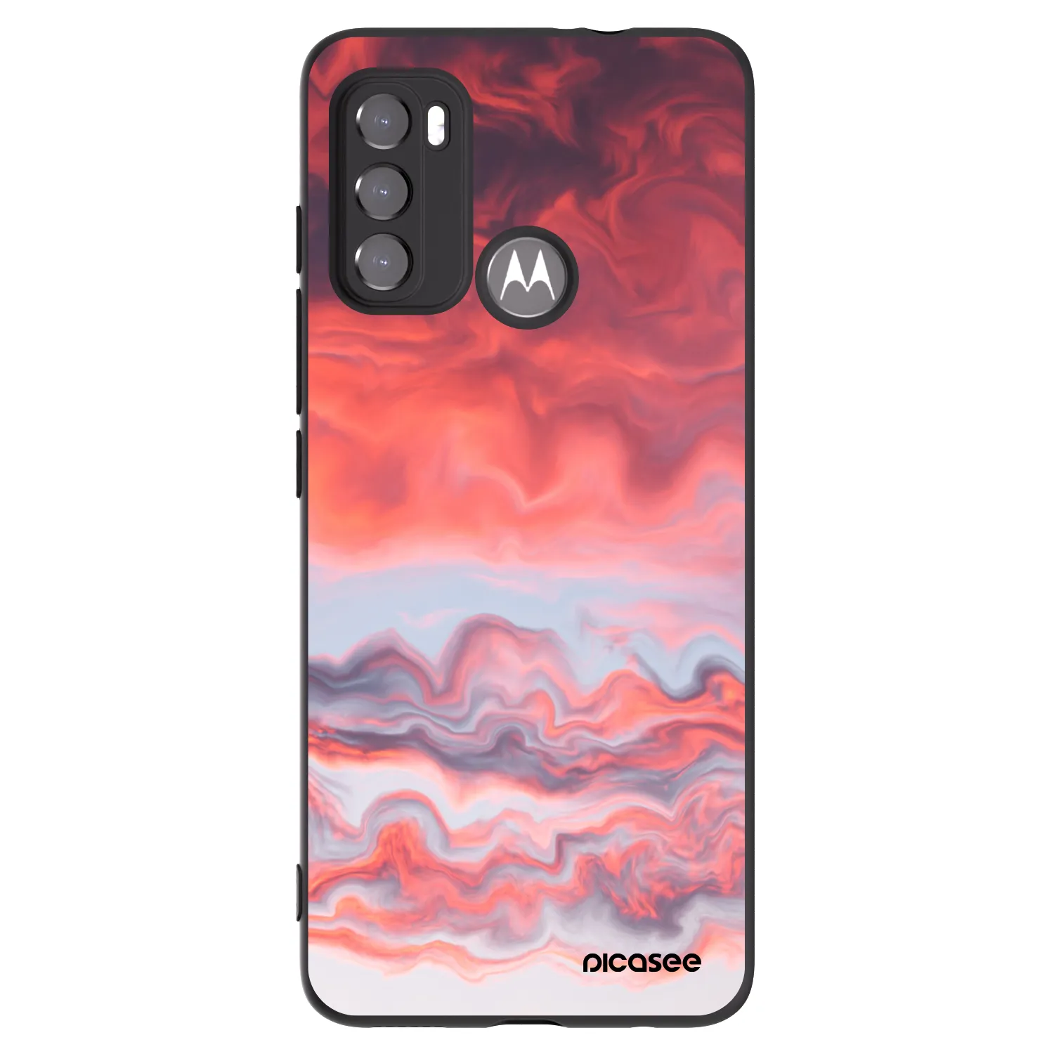 Picasee husă neagră din silicon pentru Motorola Moto G60 - Sunset