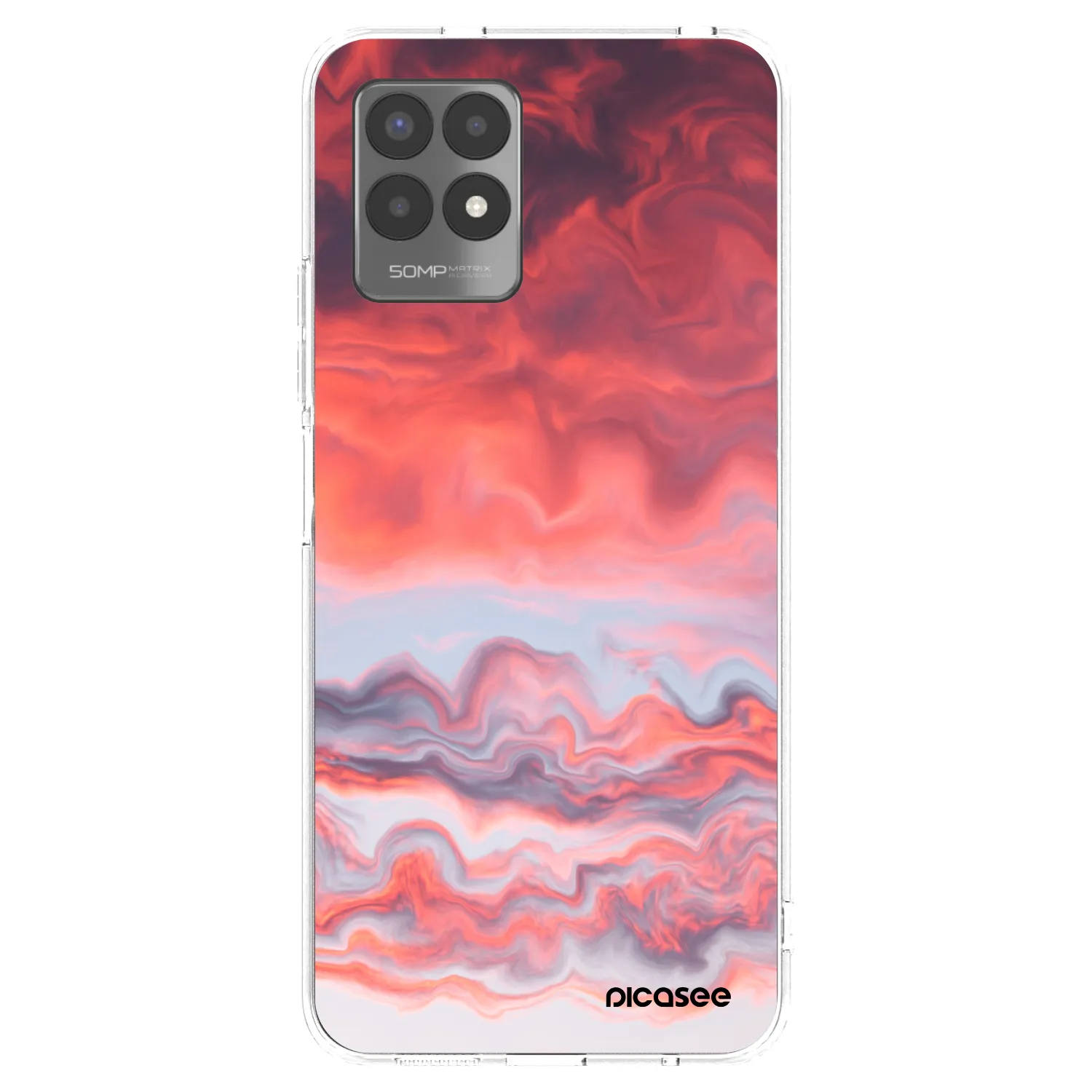 Picasee husă transparentă din silicon pentru Realme 8i - Sunset