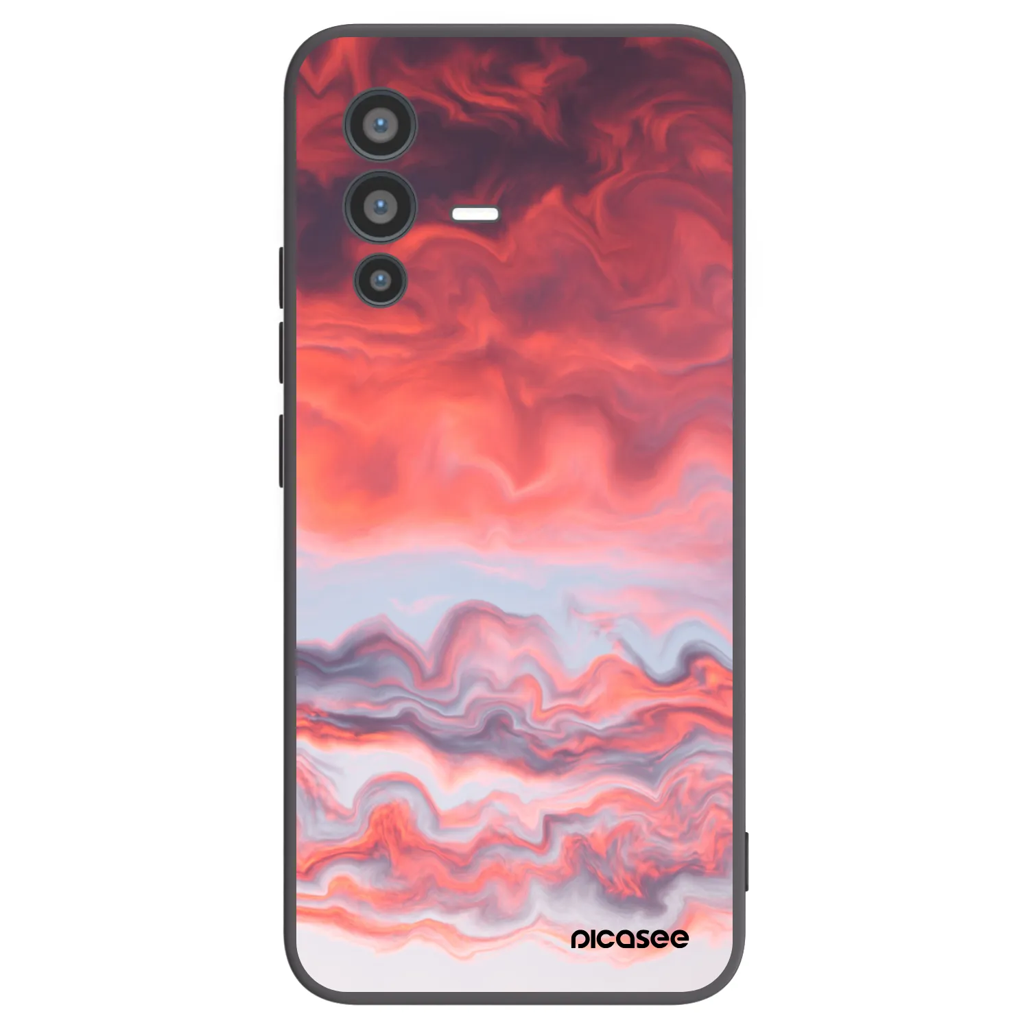 Picasee husă neagră din silicon pentru Vivo V23 5G - Sunset