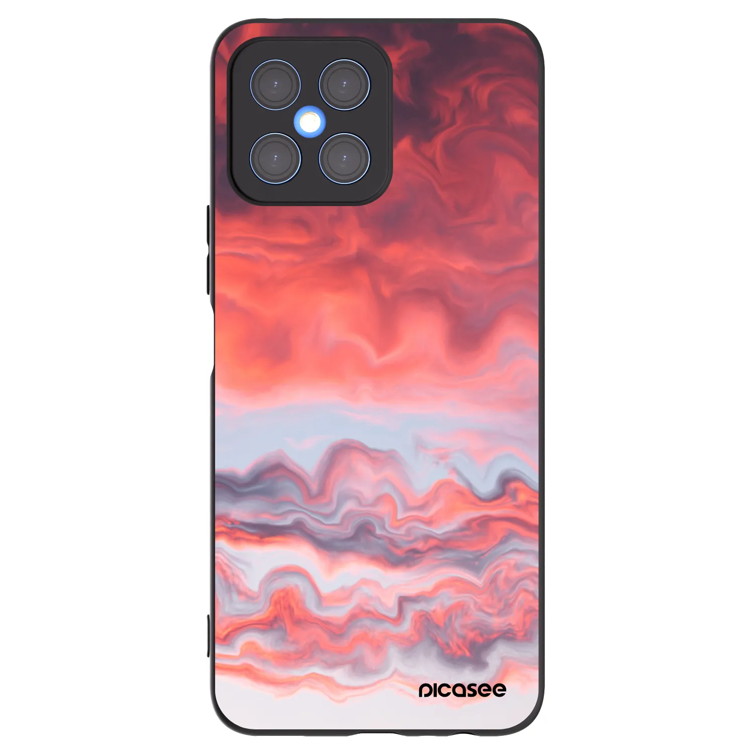 Picasee husă neagră din silicon pentru Honor X8 4G - Sunset