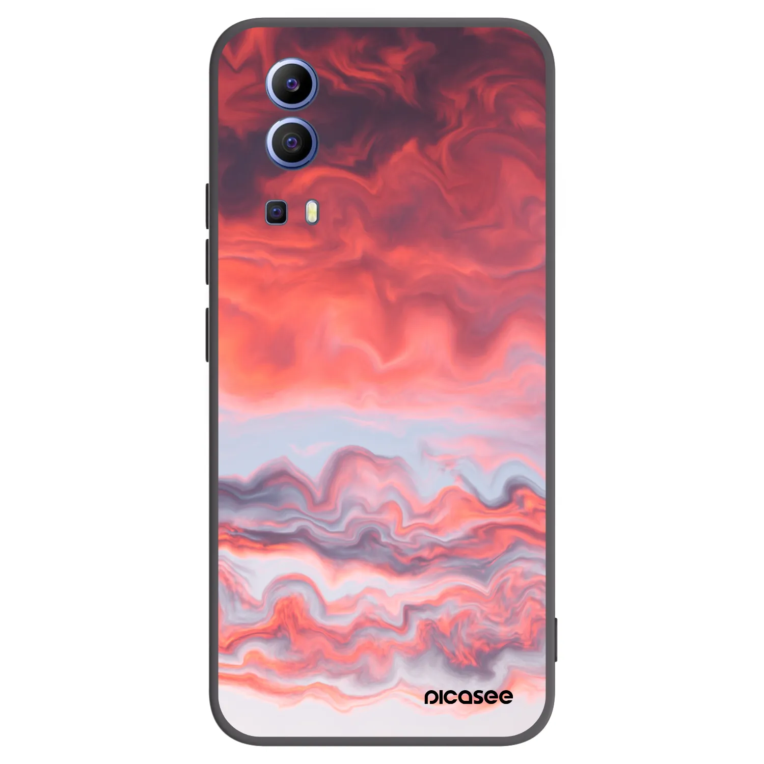 Picasee husă neagră din silicon pentru Vivo Y52 5G - Sunset