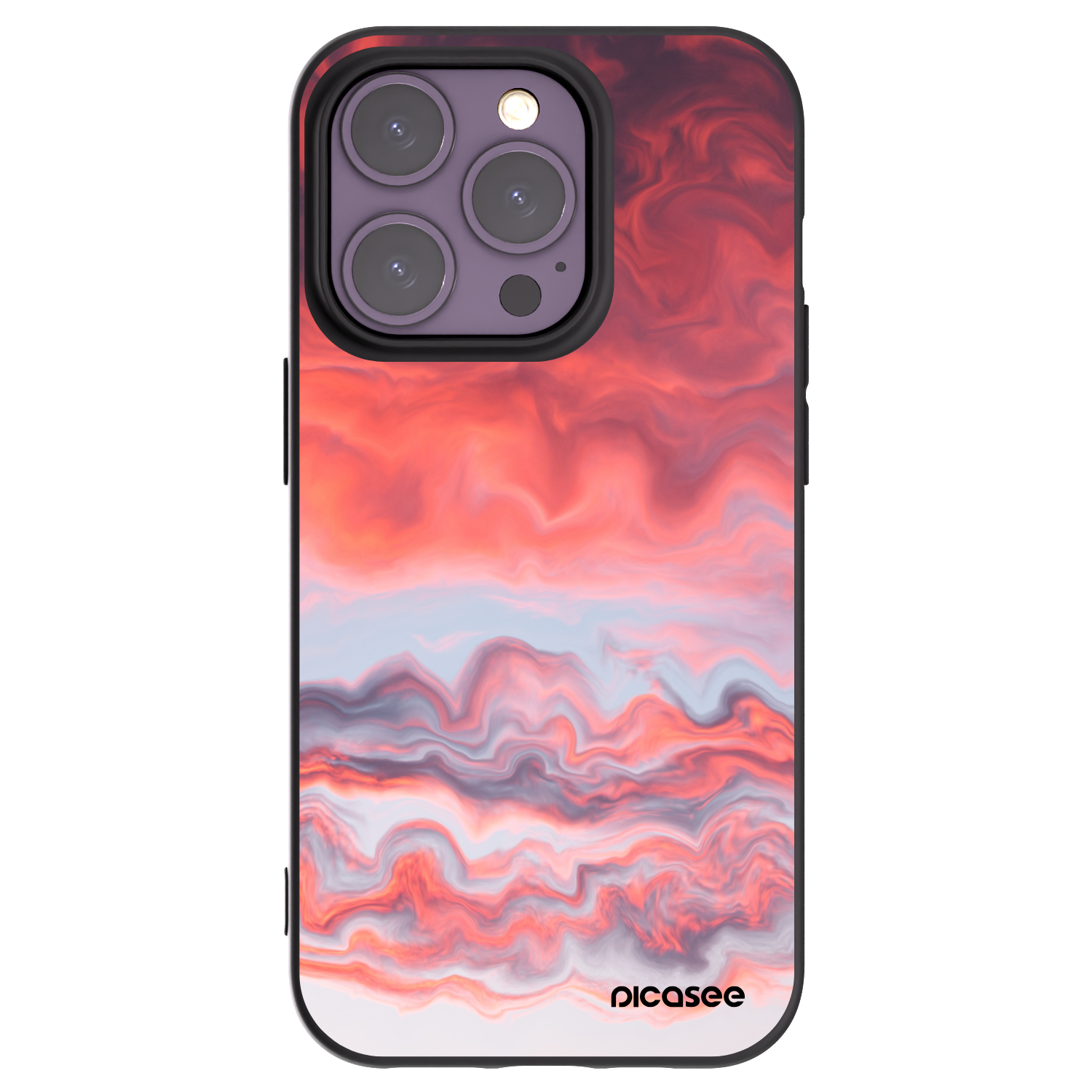 Picasee husă neagră din silicon pentru Apple iPhone 14 Pro - Sunset