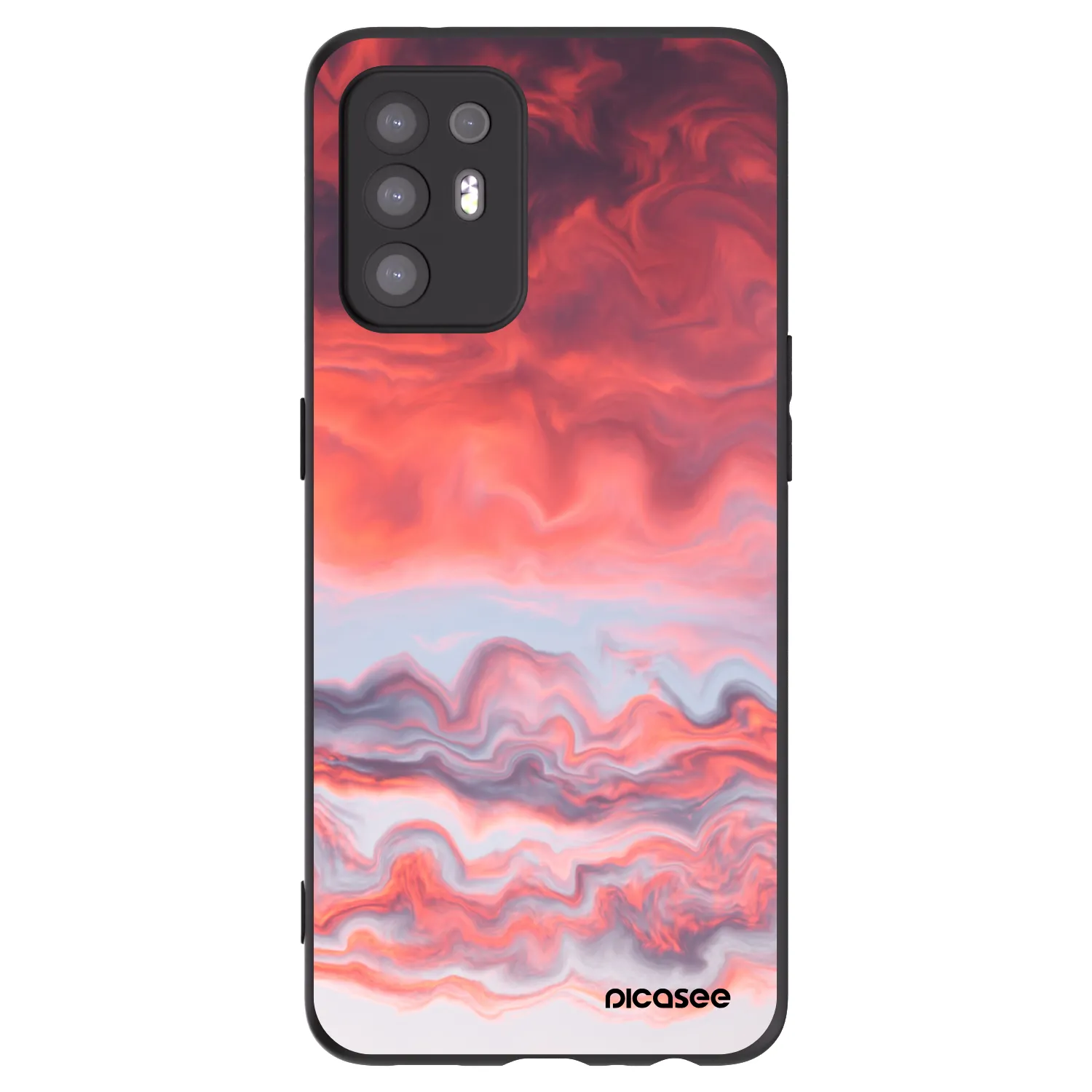 Picasee husă neagră din silicon pentru OPPO A94 5G - Sunset